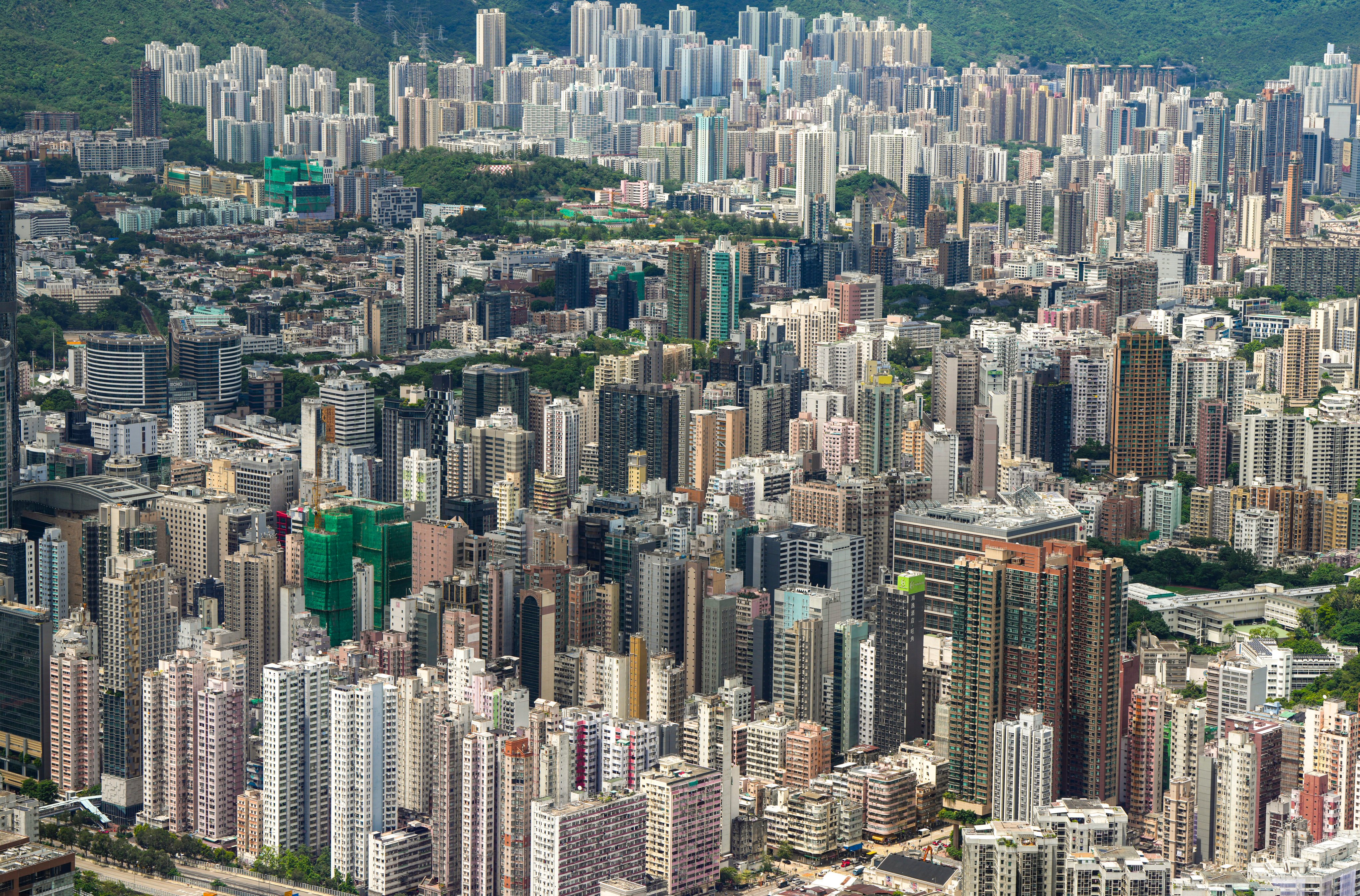A bird’s-eye view of residential buildings in West Kowloon. Photo: Sam Tsang