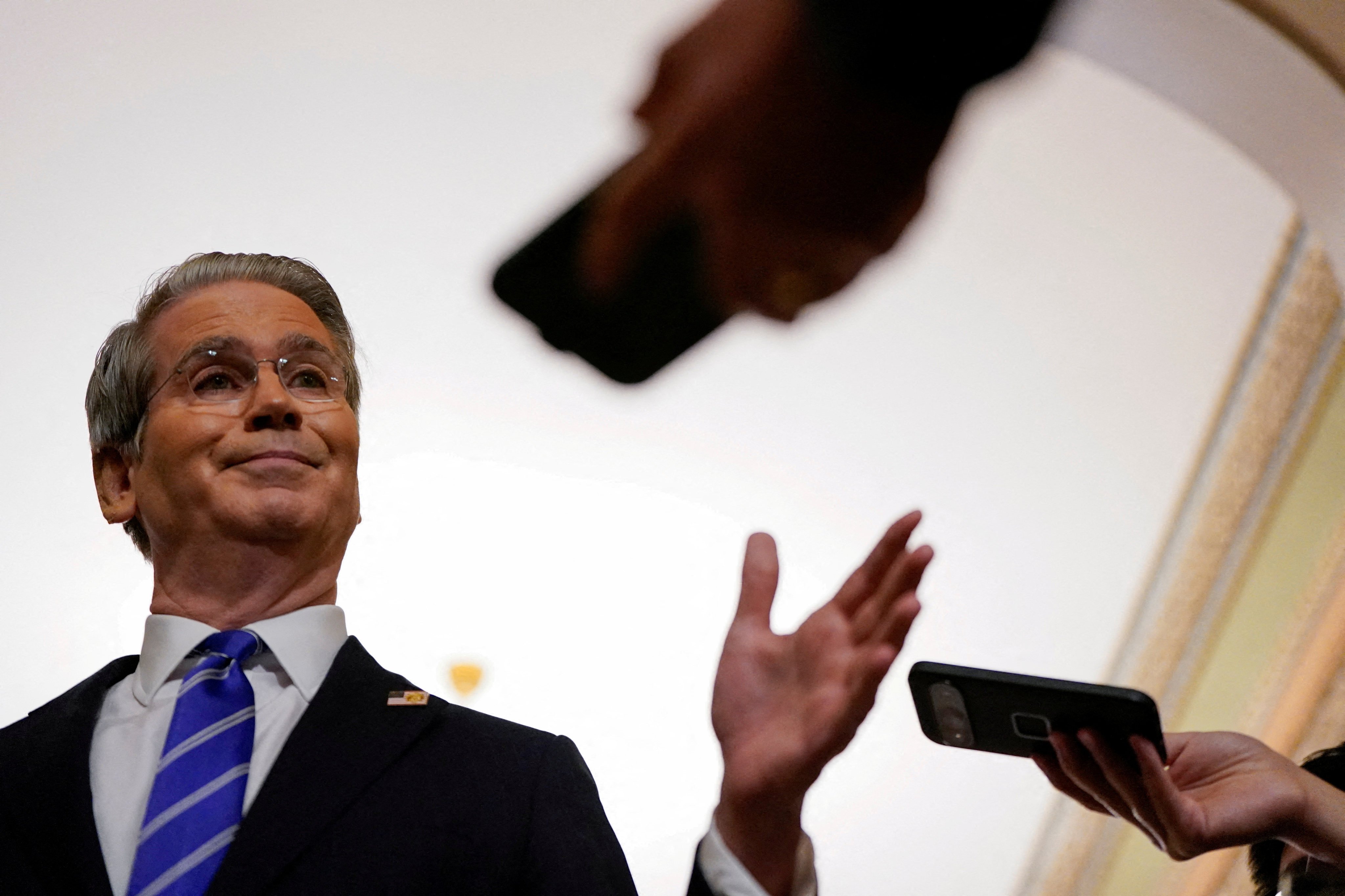 US Treasury Secretary Scott Bessent speaks to reporters at the US Capitol in Washington in June. Photo: Reuters