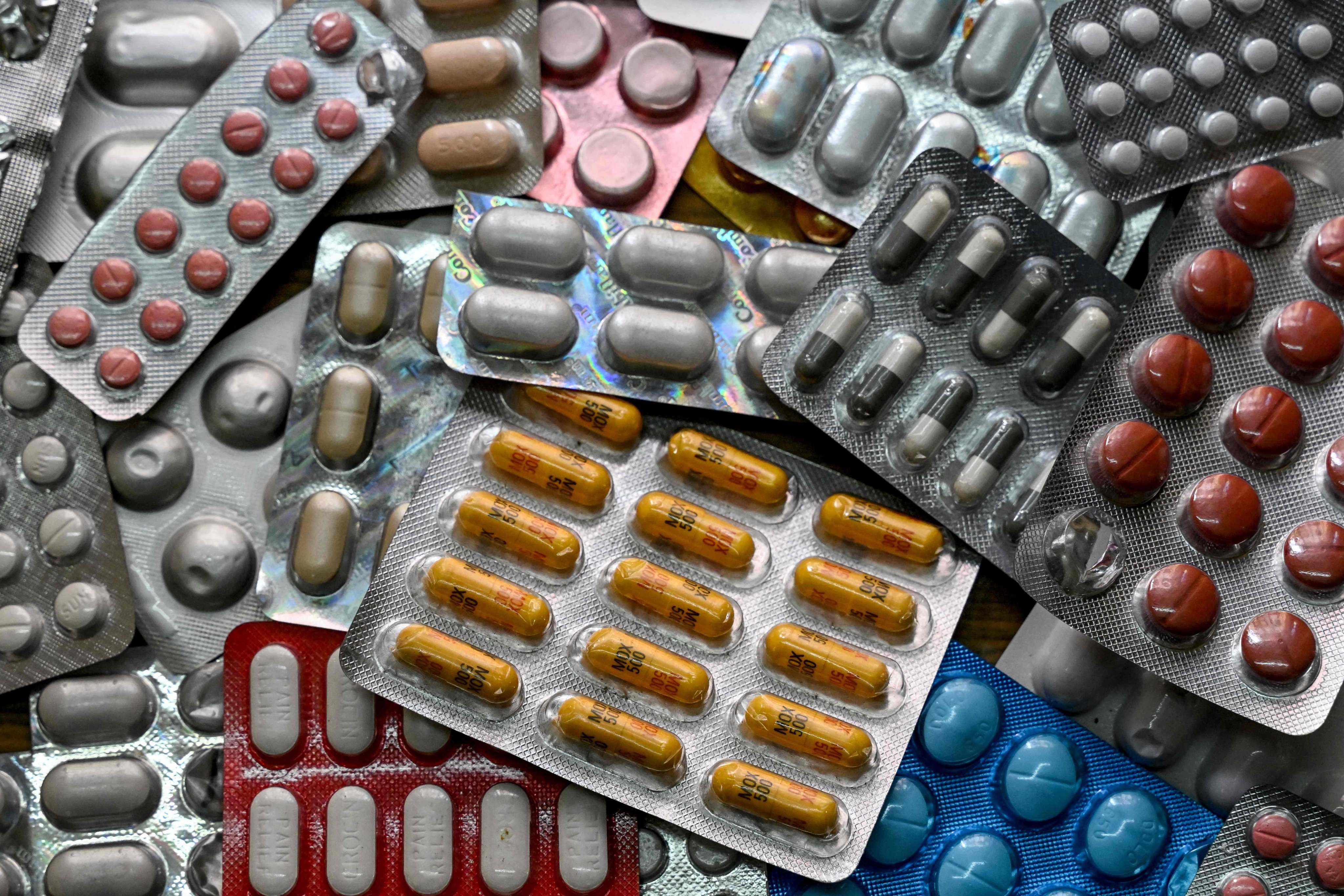 Generic medicines seen at a pharmacy in Kolkata. Photo: AFP