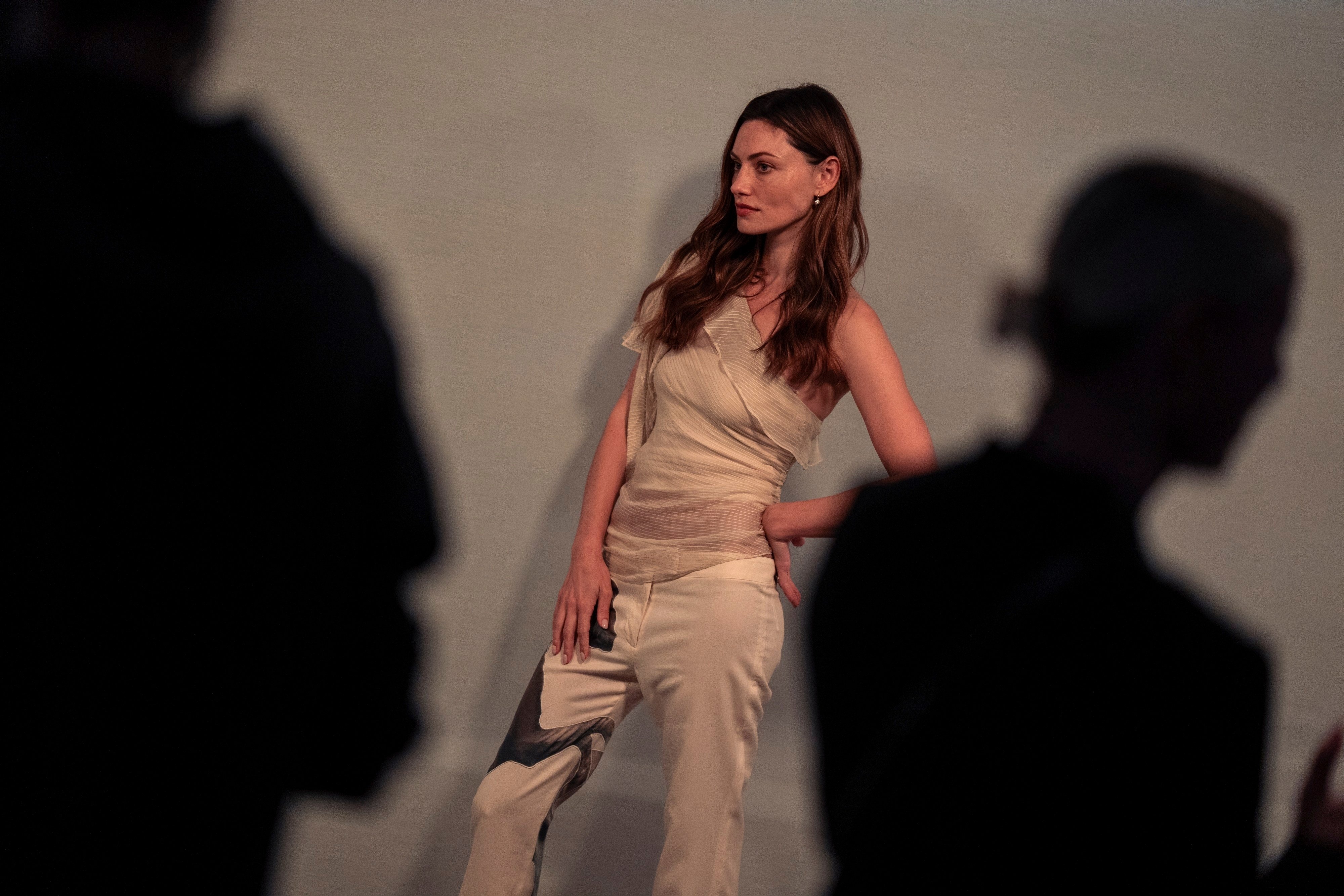Australian actress Phoebe Tonkin arrives for the eBay Endless Runway show in her thrifted outlet during New York Fashion Week on September 10, 2025. Photo: AP