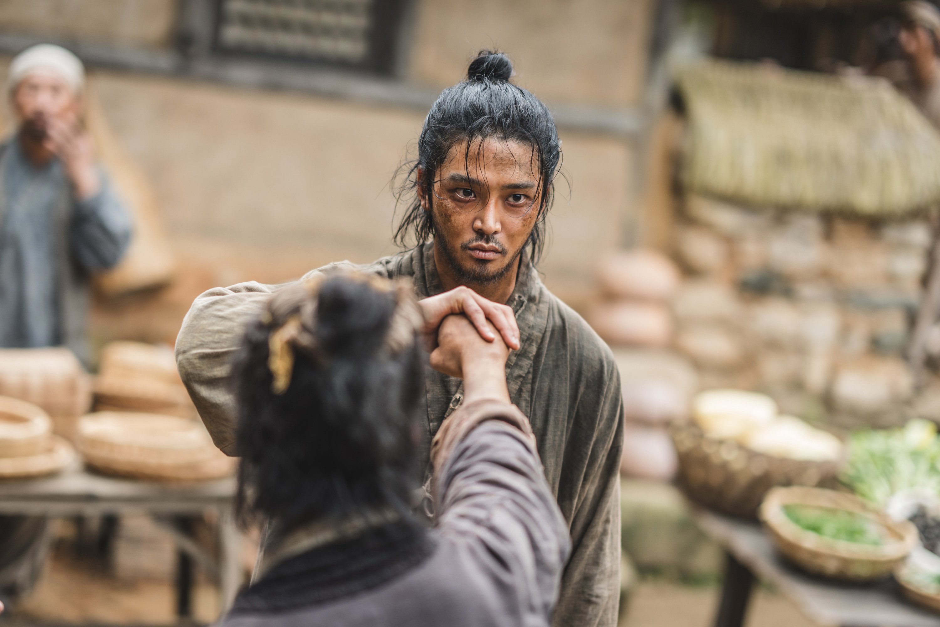 K-pop star Rowoon plays a Joseon era labourer in a still from Disney+ K-drama The Murky Stream.