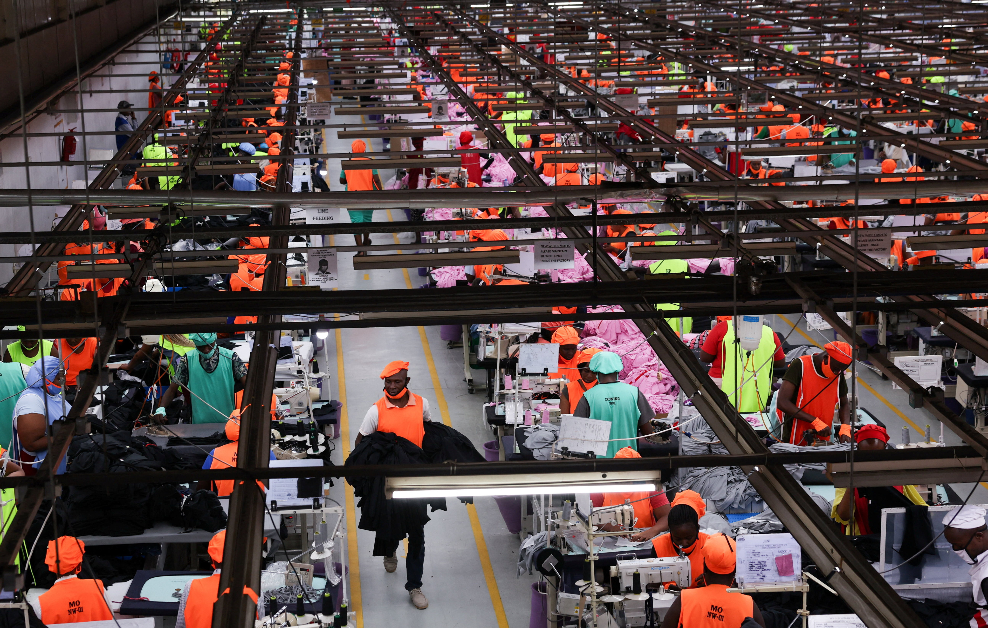 Kenyan workers at an export processing zone prepare garments for shipping. With the future of a long-standing US trade pact in doubt, African countries are looking to China as they reassess commercial ties. Photo: Reuters