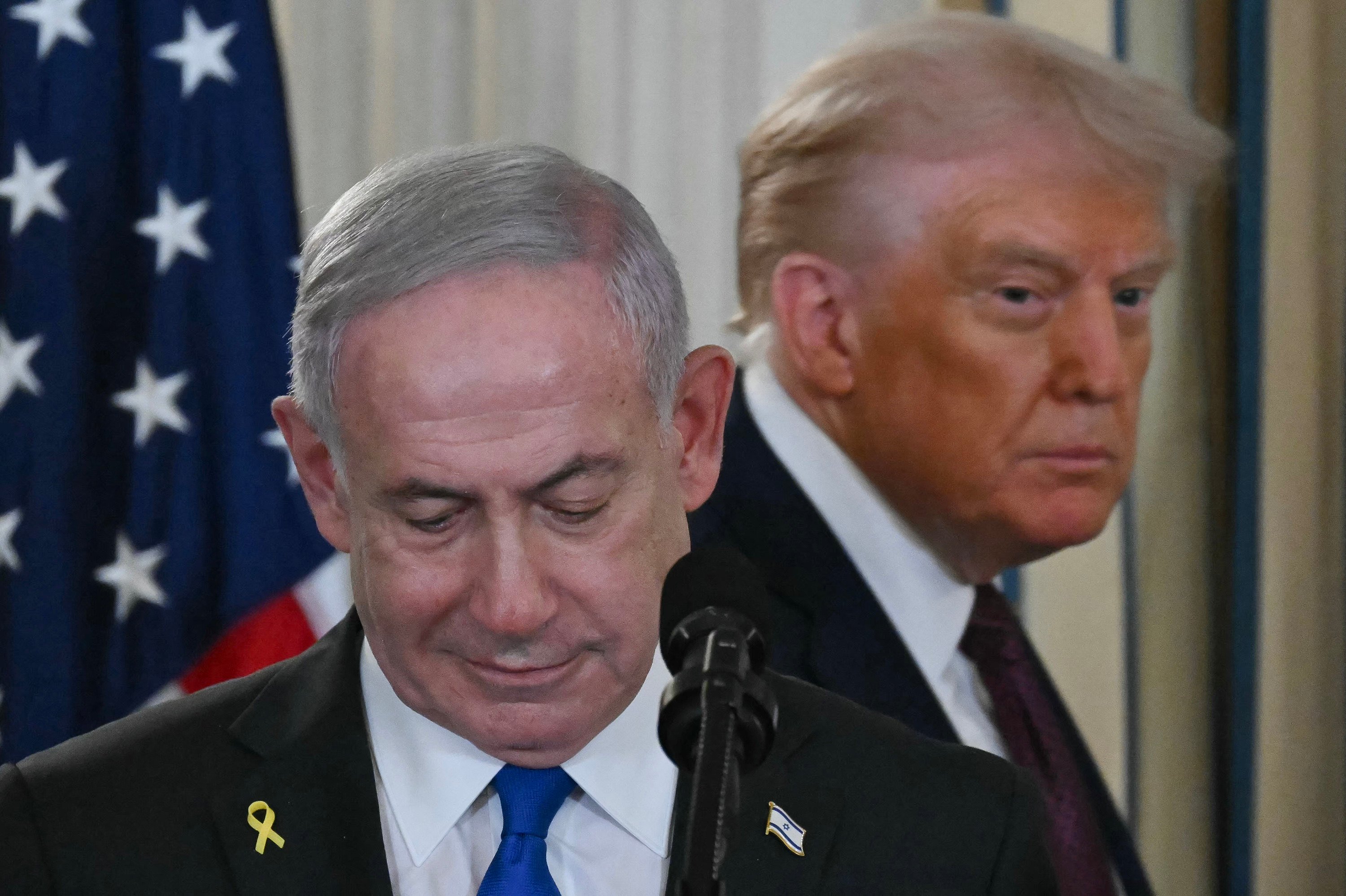 US President Donald Trump and Israeli Prime Minister Benjamin Netanyahu arrive for a press conference at the White House on September 29. Observers warn that the fallout from the Gaza crisis, combined with a growing rivalry between China and the US – Israel’s closest ally – could complicate the path forward for Beijing and Tel Aviv. Photo: TNS