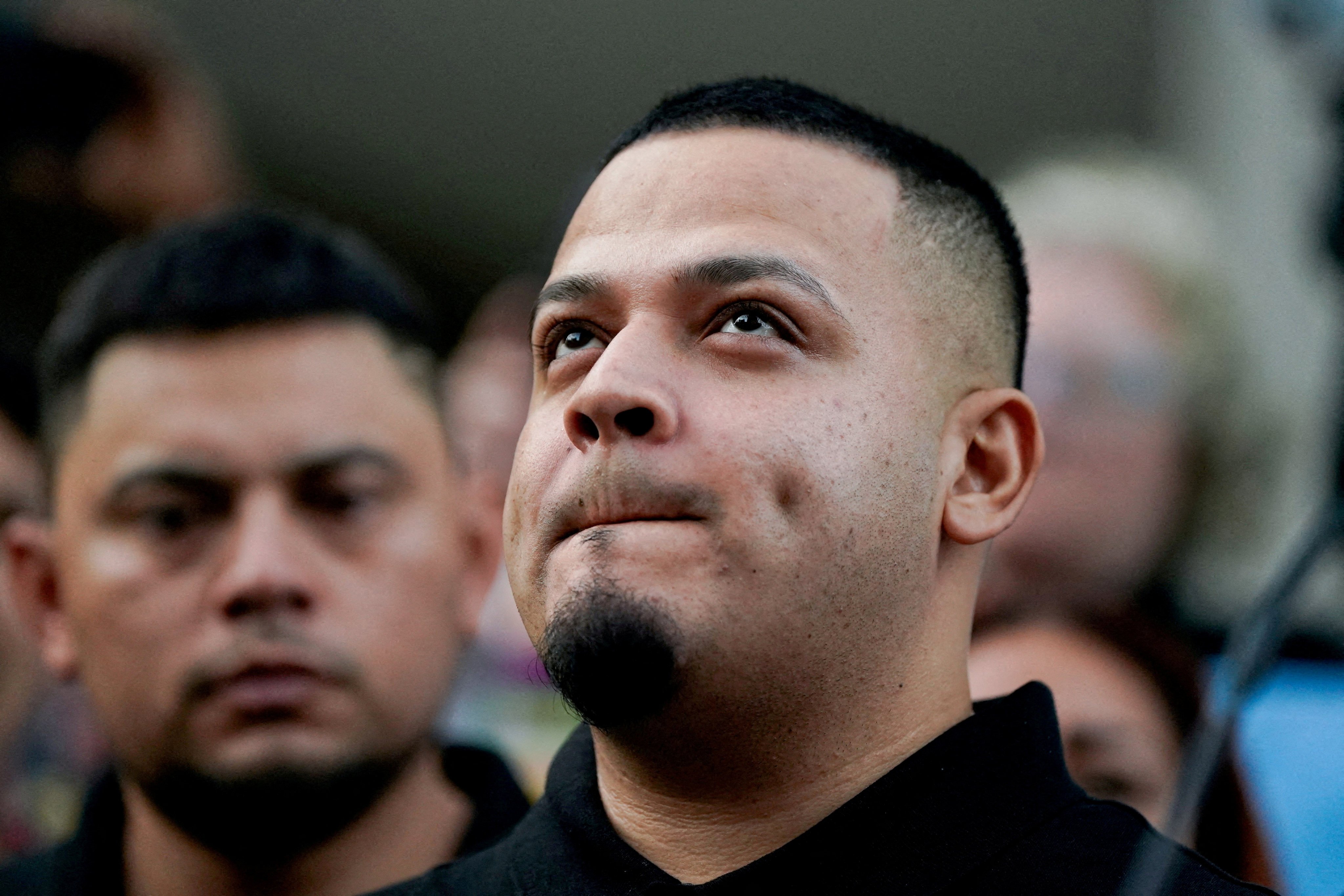 Kilmar Abrego Garcia appears for a check-in at an ICE field office in Baltimore. Photo: Reuters