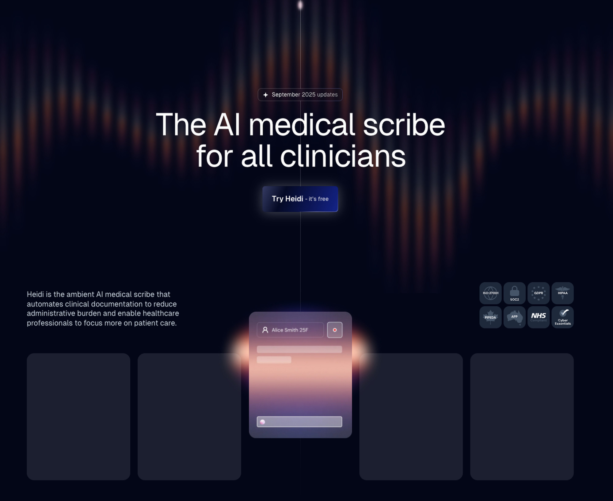 Heidi’s AI platform has been designed to transcribe consultations between doctors and patients into clinical notes to reduce doctors’ administrative workloads. Photo: Handout Heidi’s AI platform has been designed to transcribe consultations between doctors and patients into clinical notes to reduce doctors’ administrative workloads. Photo: Handout