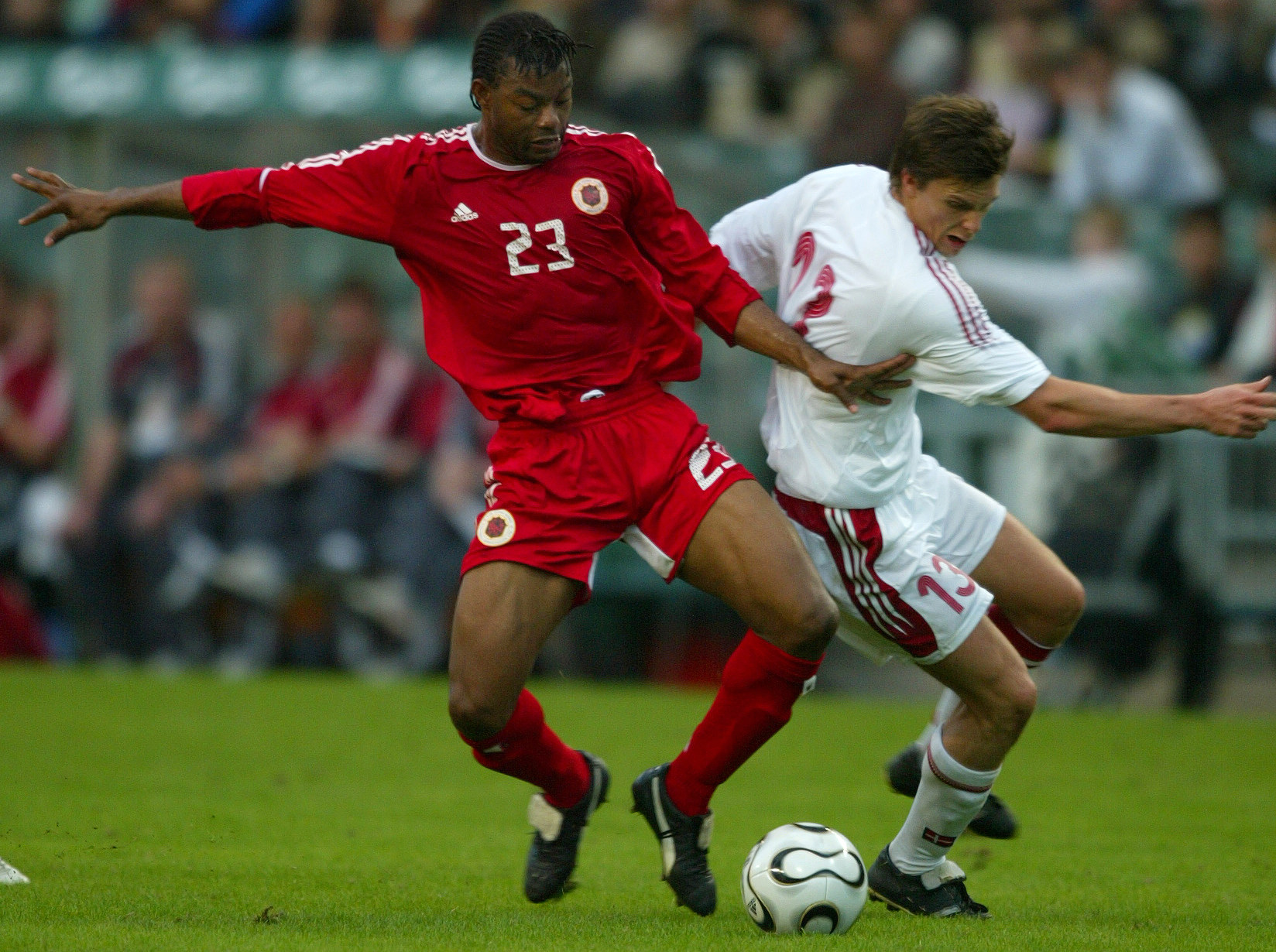 Gerard Ambassa Guy in action for Hong Kong against Denmark in January 2006. Photo: SCMP