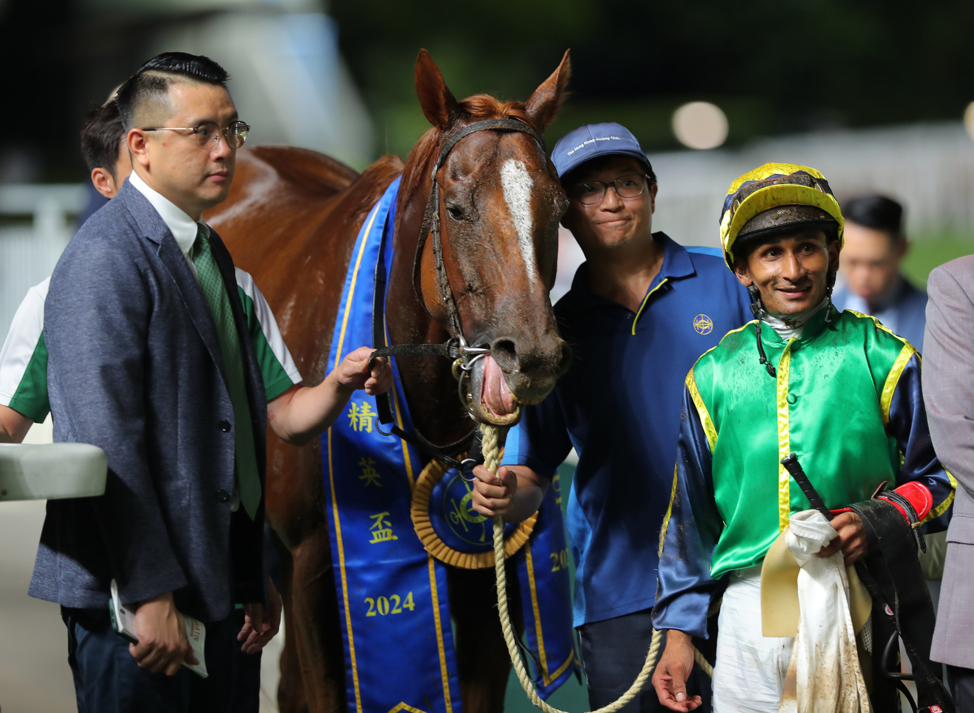 Trainer Pierre Ng and jockey Karis Teetan with Mugen after last year’s Premier Cup triumph. Trainer Pierre Ng and jockey Karis Teetan with Mugen after last year’s Premier Cup triumph.