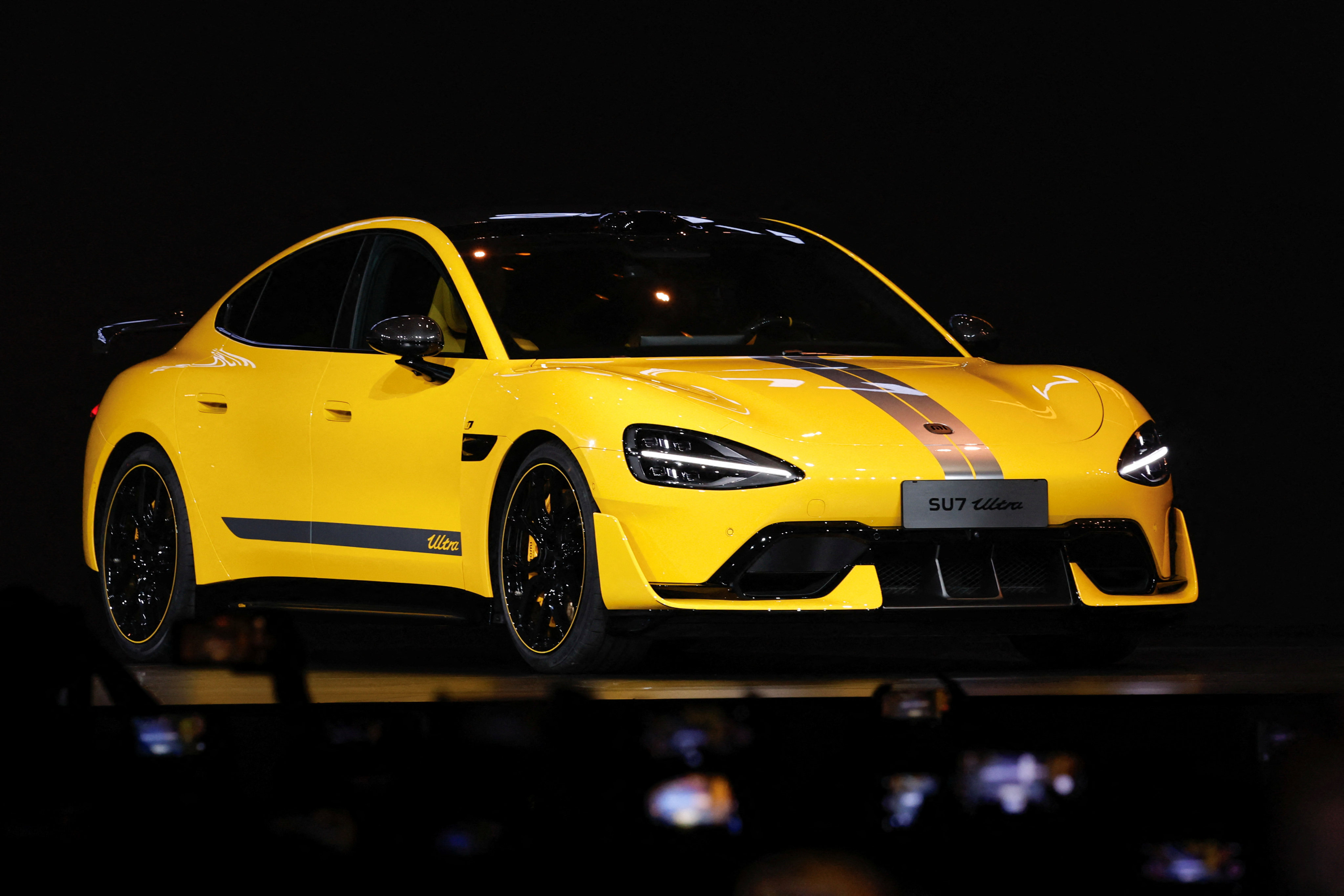 Xiaomi’s SU7 Ultra EV is unveiled during in Beijing on October 29, 2024. Photo: Reuters