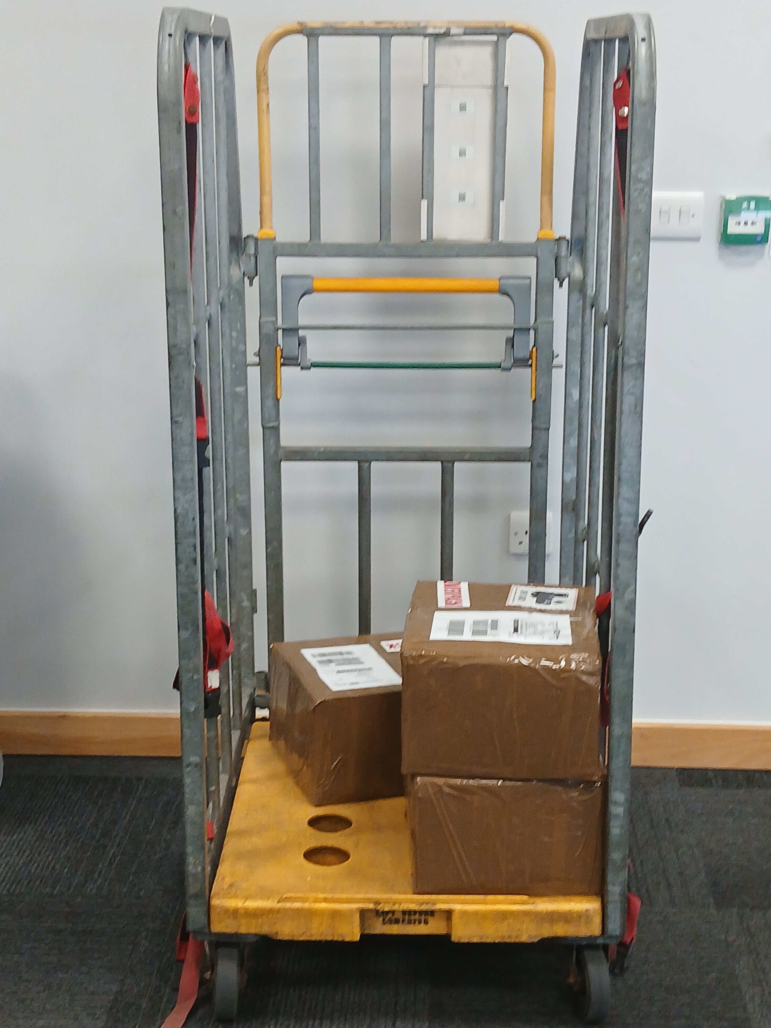 A box bound for Hong Kong containing about 1,000 iPhones was discovered in a London warehouse. Photo: Handout