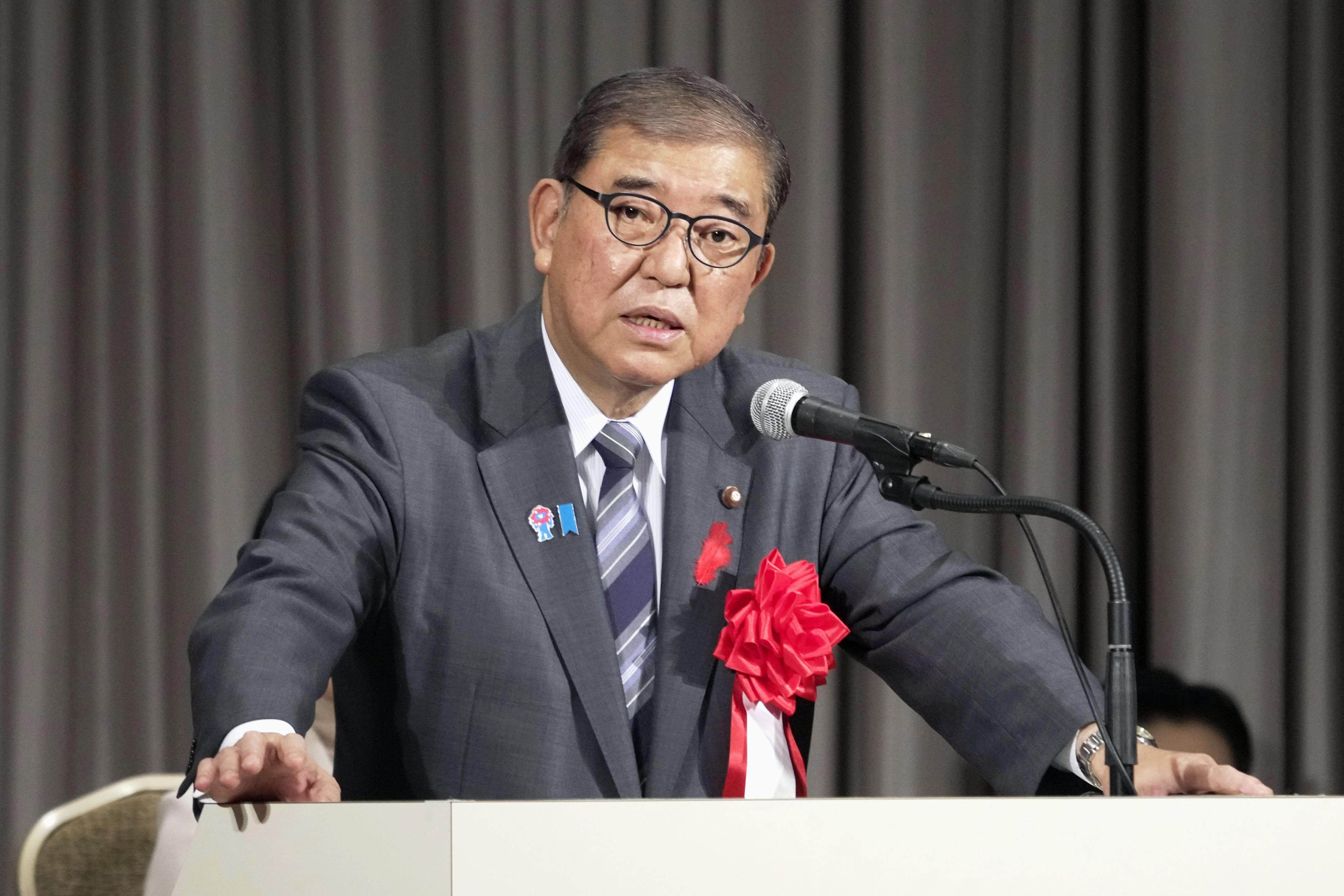 Japan’s outgoing Prime Minister Shigeru Ishiba. Photo: Kyodo