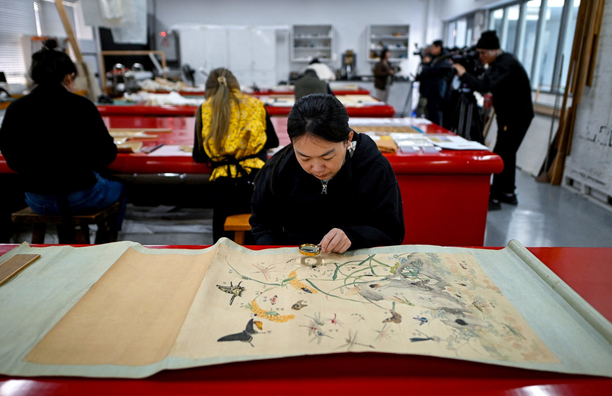 A restoration room at the Palace Museum in Beijing. Photo: AFP