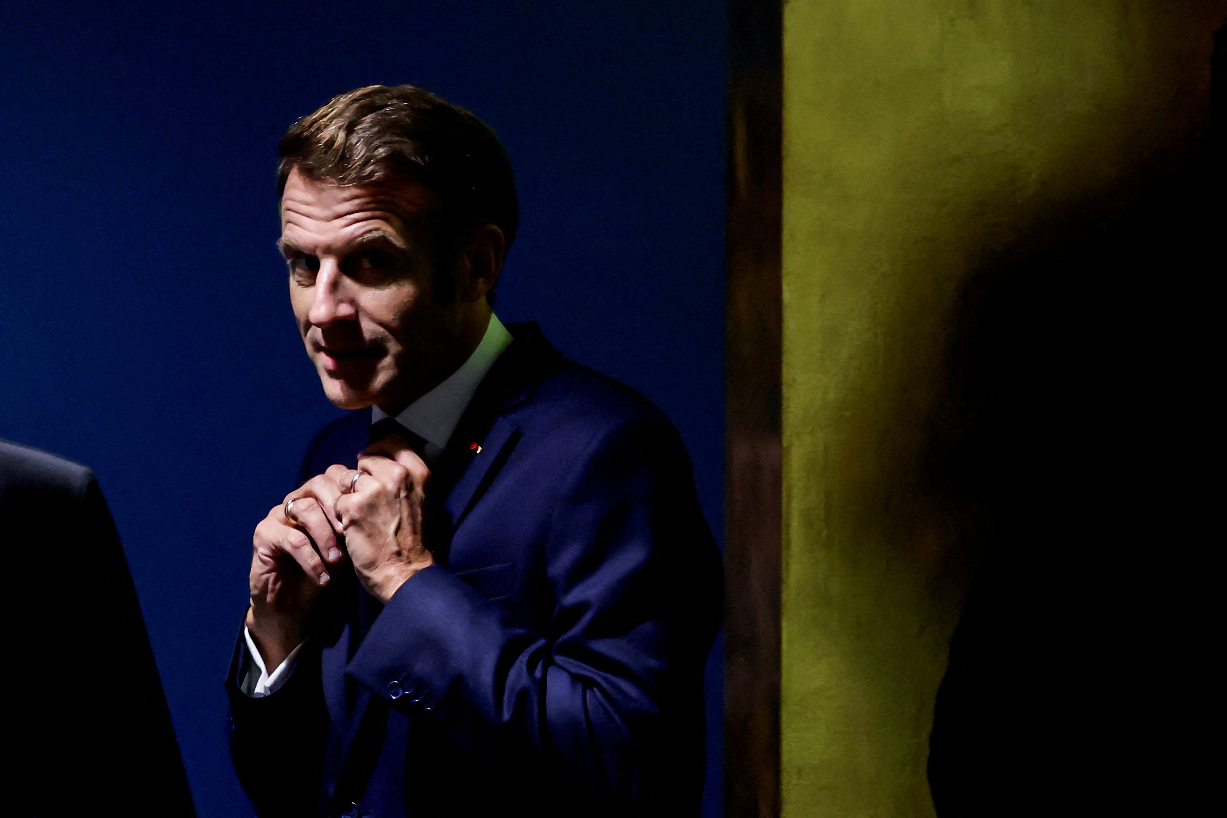 French President Emmanuel Macron at UN headquarters in New York last month. Photo: Reuters