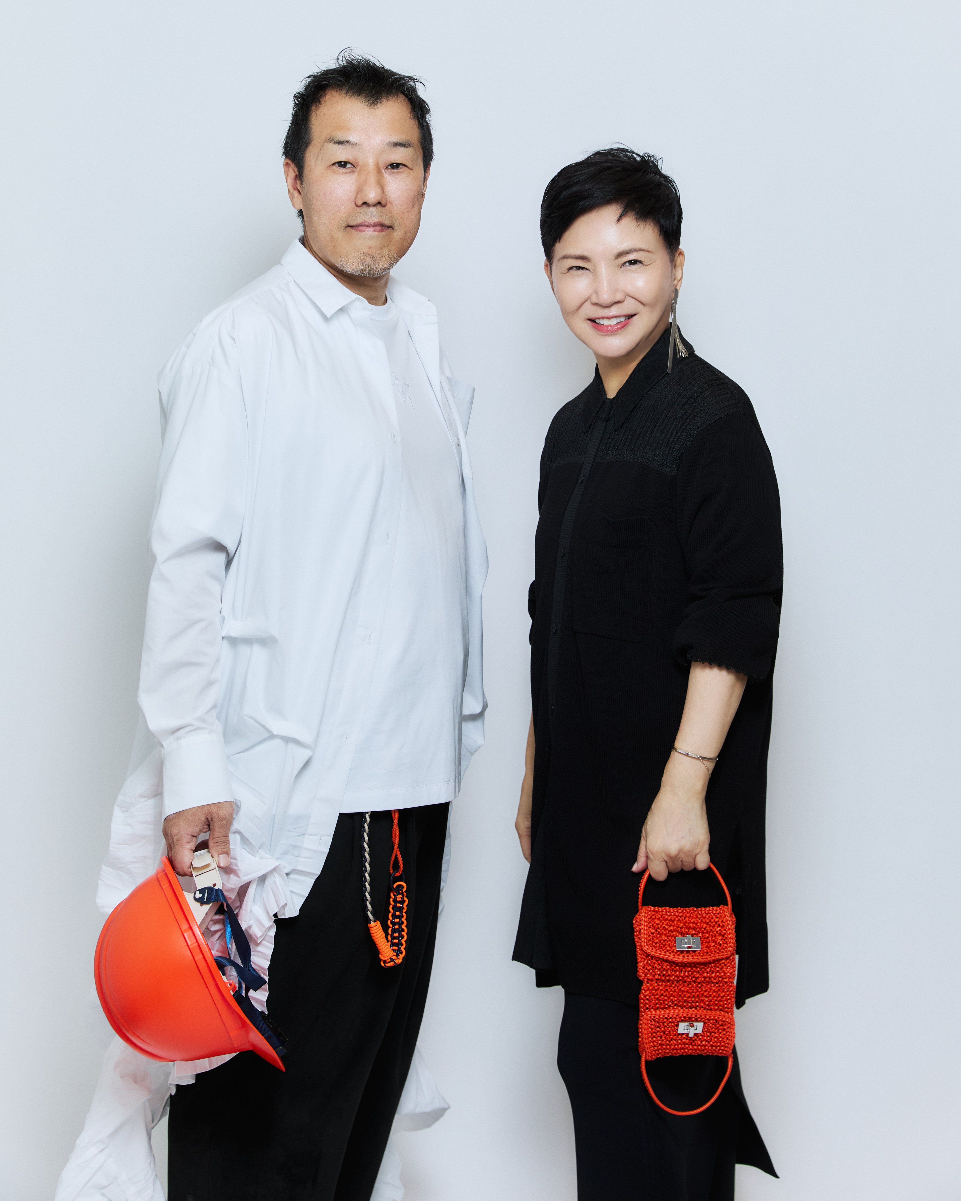 Japanese contemporary artist Takahiro Iwasaki (left) and Anteprima creative director Izumi Ogino. Photo: Handout