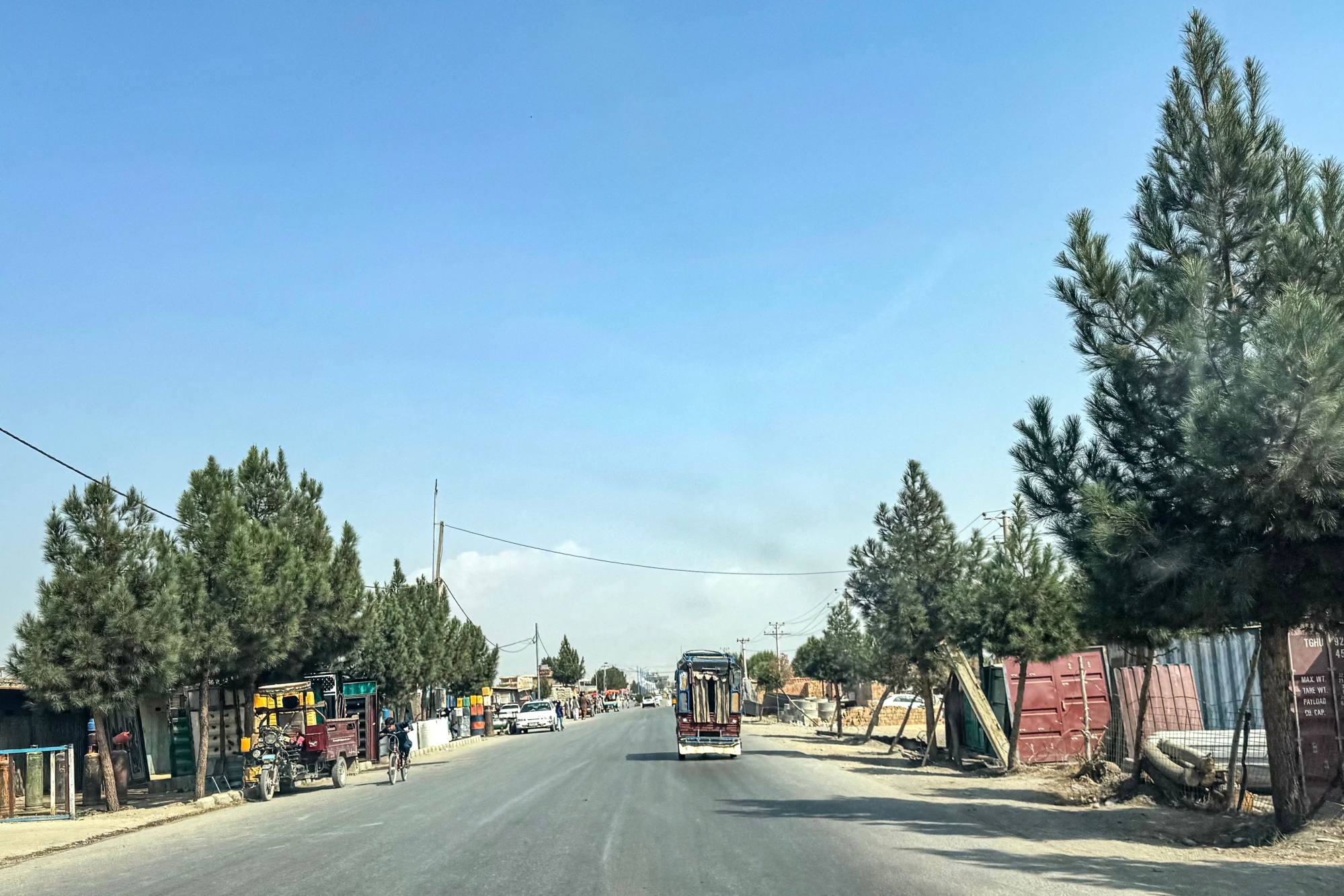 A road leading to the Bagram airbase in Afghanistan, located 44 kilometres (27 miles) north of Kabul. Photo: AFP A road leading to the Bagram airbase in Afghanistan, located 44 kilometres (27 miles) north of Kabul. Photo: AFP