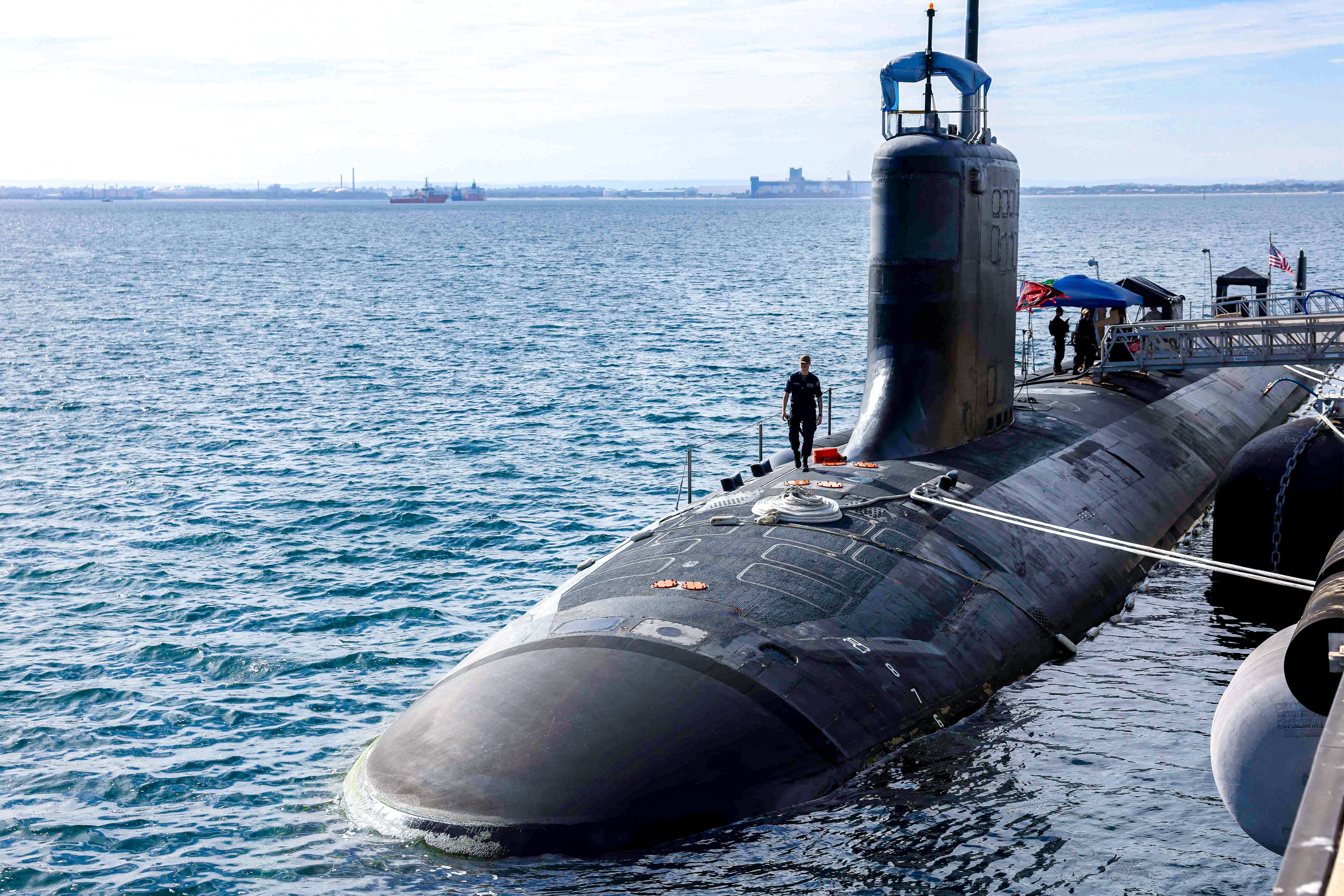Australia has agreed to buy at least three Virginia-class submarines from the US under the Aukus agreement, which is currently under review in Washington. Photo: AFP