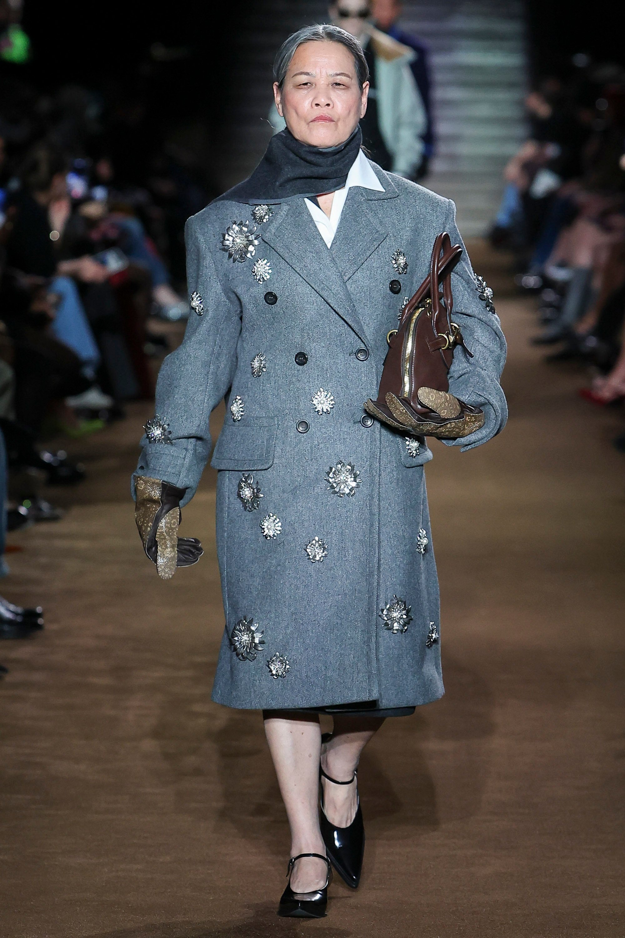 China’s Qin Huilan walked the runway at age 70 for Miu Miu, at Paris Fashion Week autumn/winter 2024. Photo: Handout