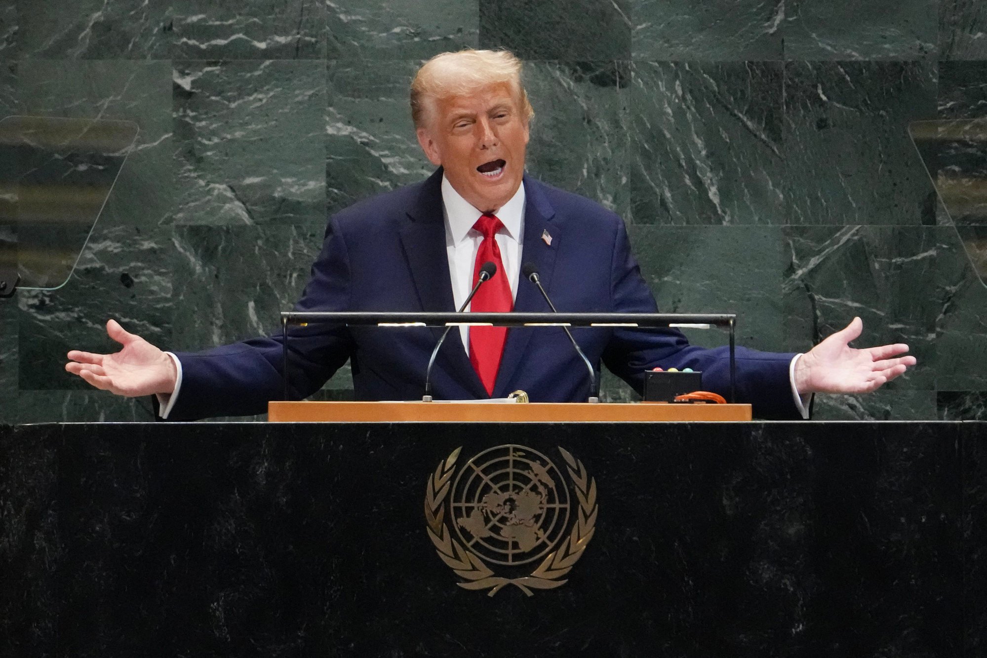 US President Donald Trump addresses the United Nations General Assembly at the UN headquarters in New York last month. Photo: AFP US President Donald Trump addresses the United Nations General Assembly at the UN headquarters in New York last month. Photo: AFP
