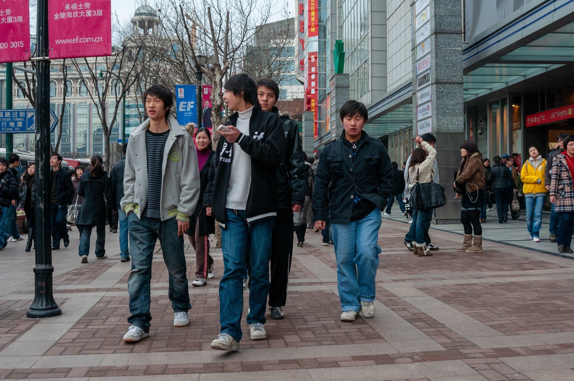 Teenagers hit the streets in Shanghai. The terms “tiger mum” and “wolf dad” are often used in China to describe strict parents. Photo: Shutterstock