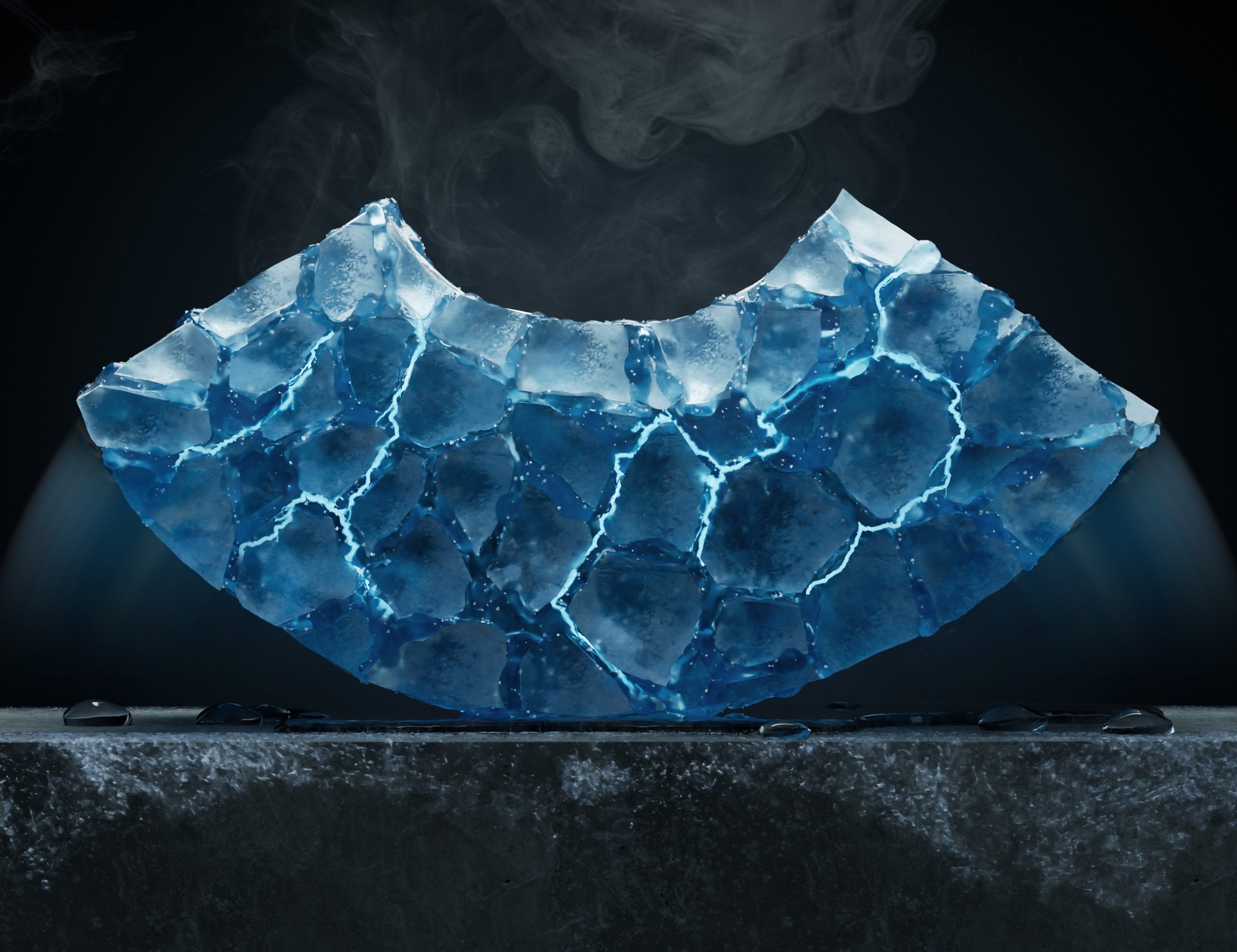 Scientists from China and Spain have discovered that adding salt to ice can enable it to effectively generate electricity. Photo: Nature