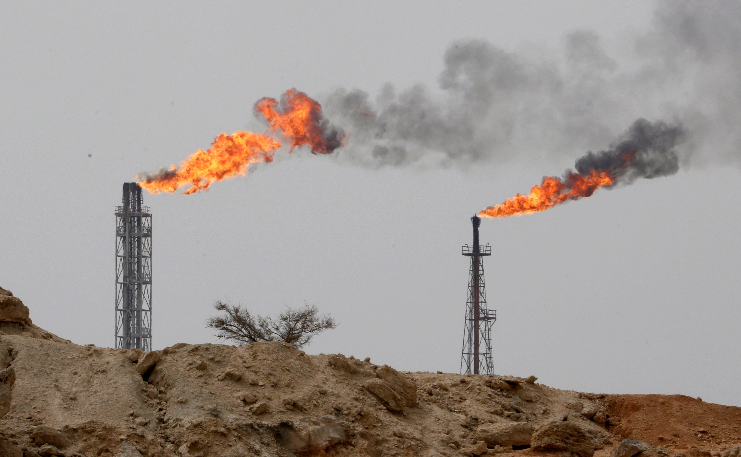 An Iranian oil facility on Khark Island is seen in March 2017. Photo: TNS