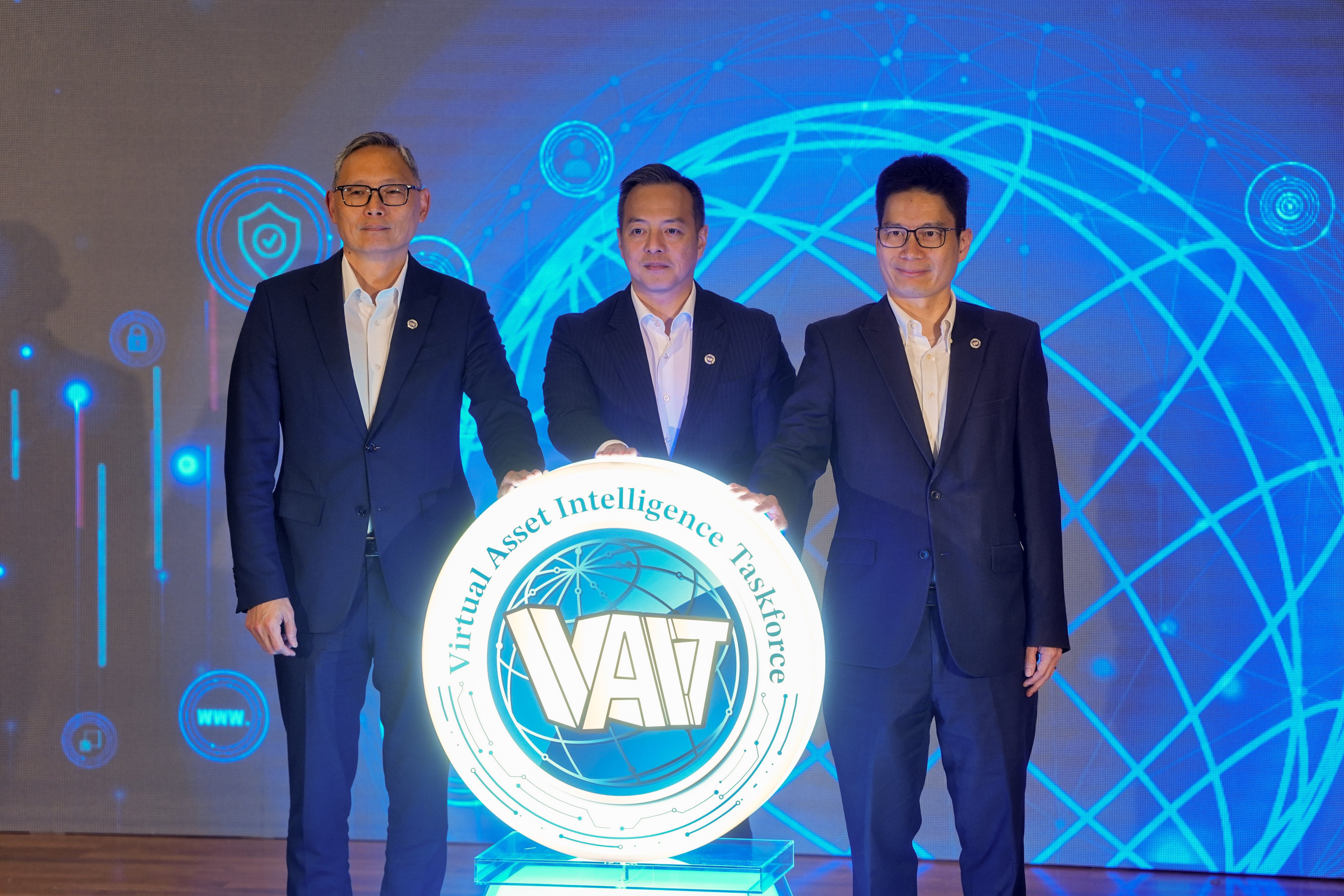 (From left) Undersecretary for Security Michael Cheuk, Commissioner of Police Joe Chow and Undersecretary for Financial Services and the Treasury Joseph Chan. Photo: Elson Li