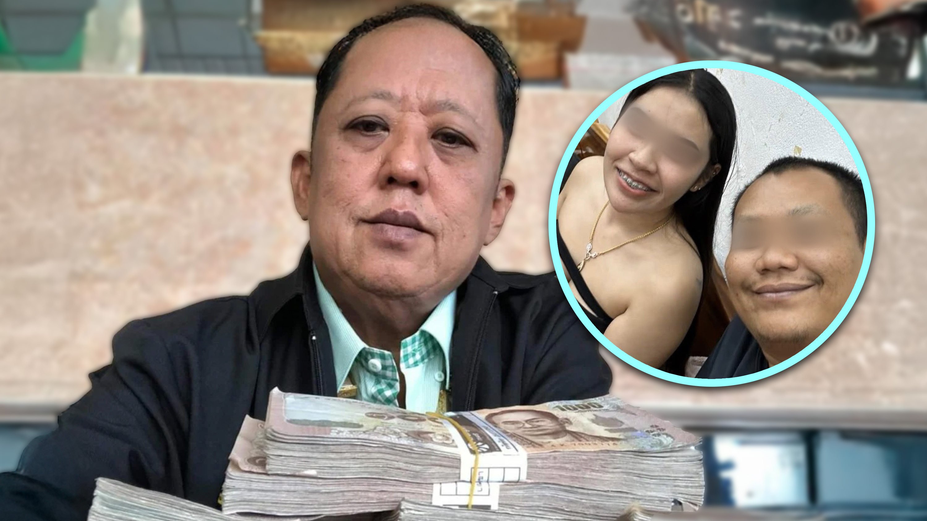 A wealthy Thai durian tycoon shocked the internet by offering a 30,000 baht reward for anyone to confront and slap the face of his son’s mistress. Photo: SCMP composite/QQ.com Facebook@xannth.rth.thxng