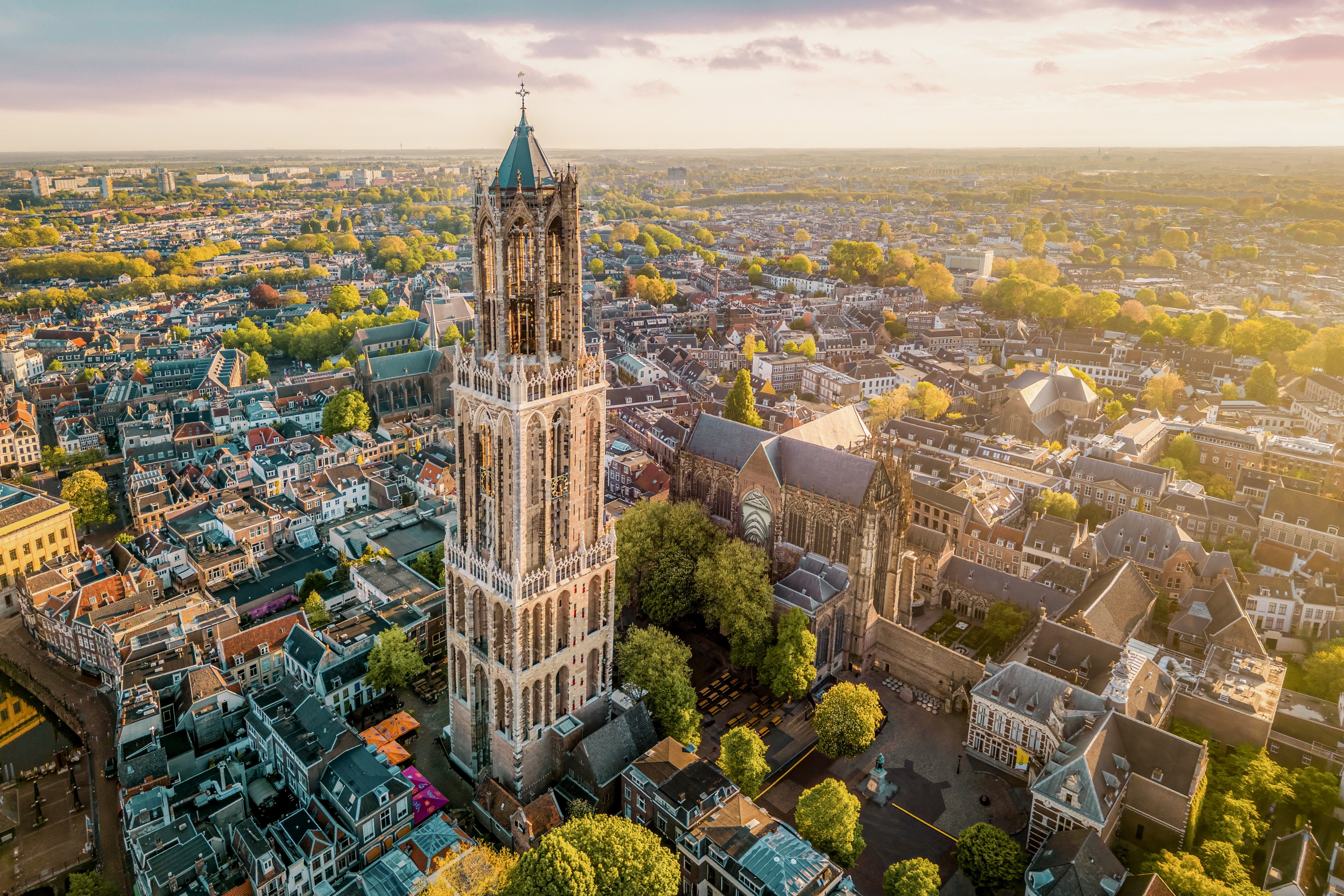 The newly renovated Dom Tower and the adjoining St Martin’s Cathedral, in Utrecht. Photo: Getty Images