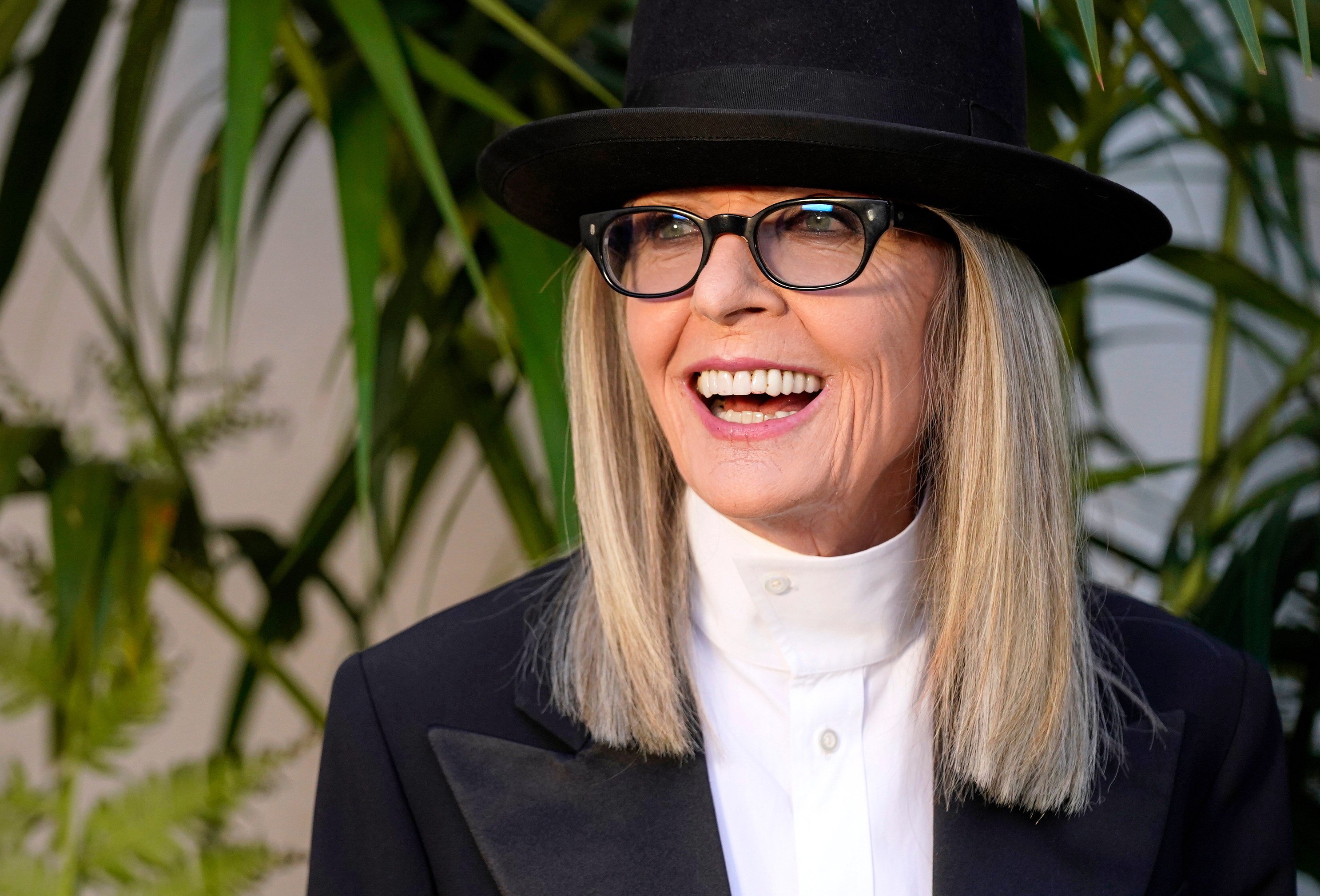 Diane Keaton appears at the Ralph Lauren Spring 2023 Fashion Experience in Pasadena, California, in October 2022. Photo: AP