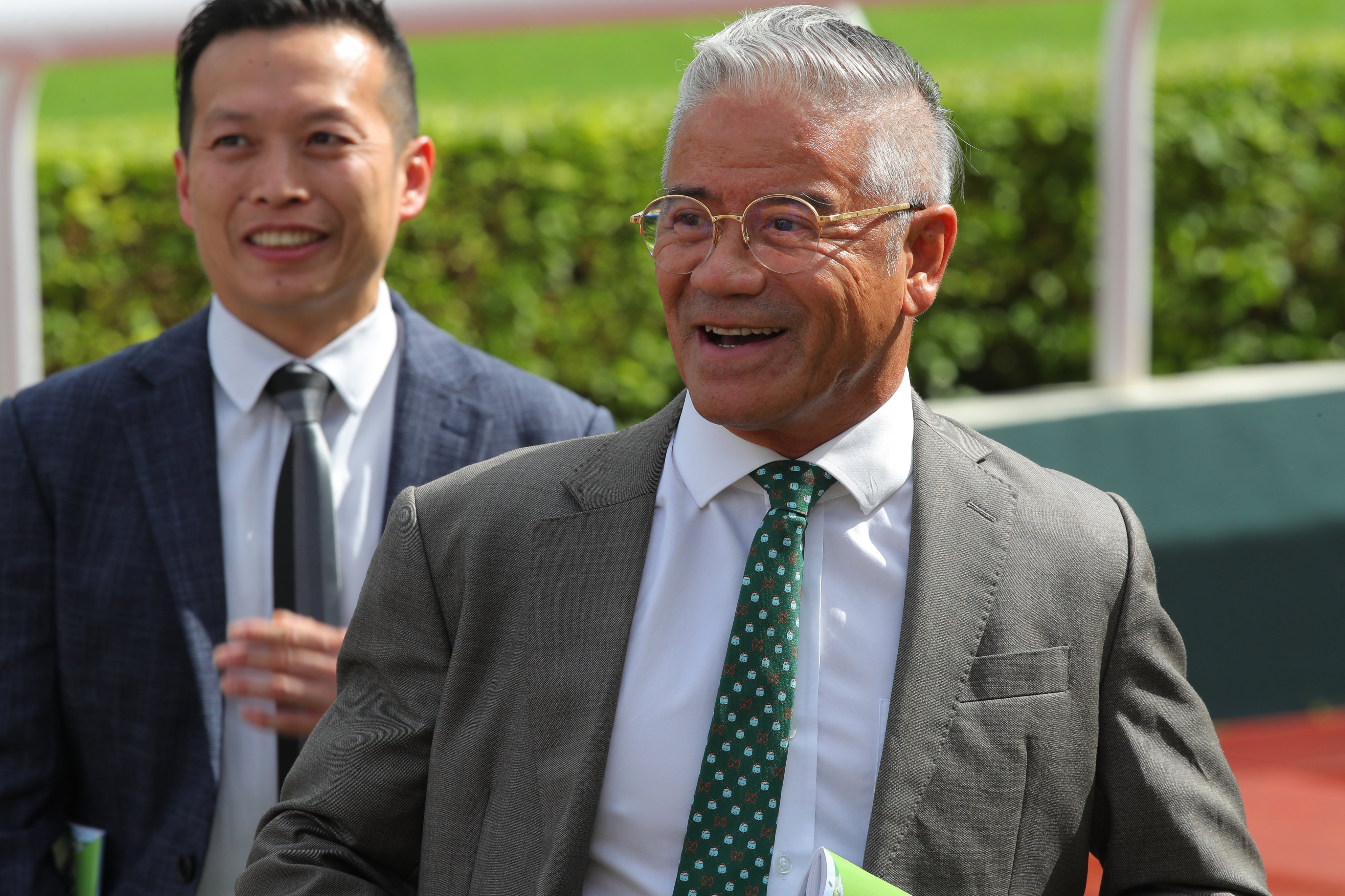 Tony Cruz is all smiles as he doubles up on the afternoon. Photo: Kenneth Chan