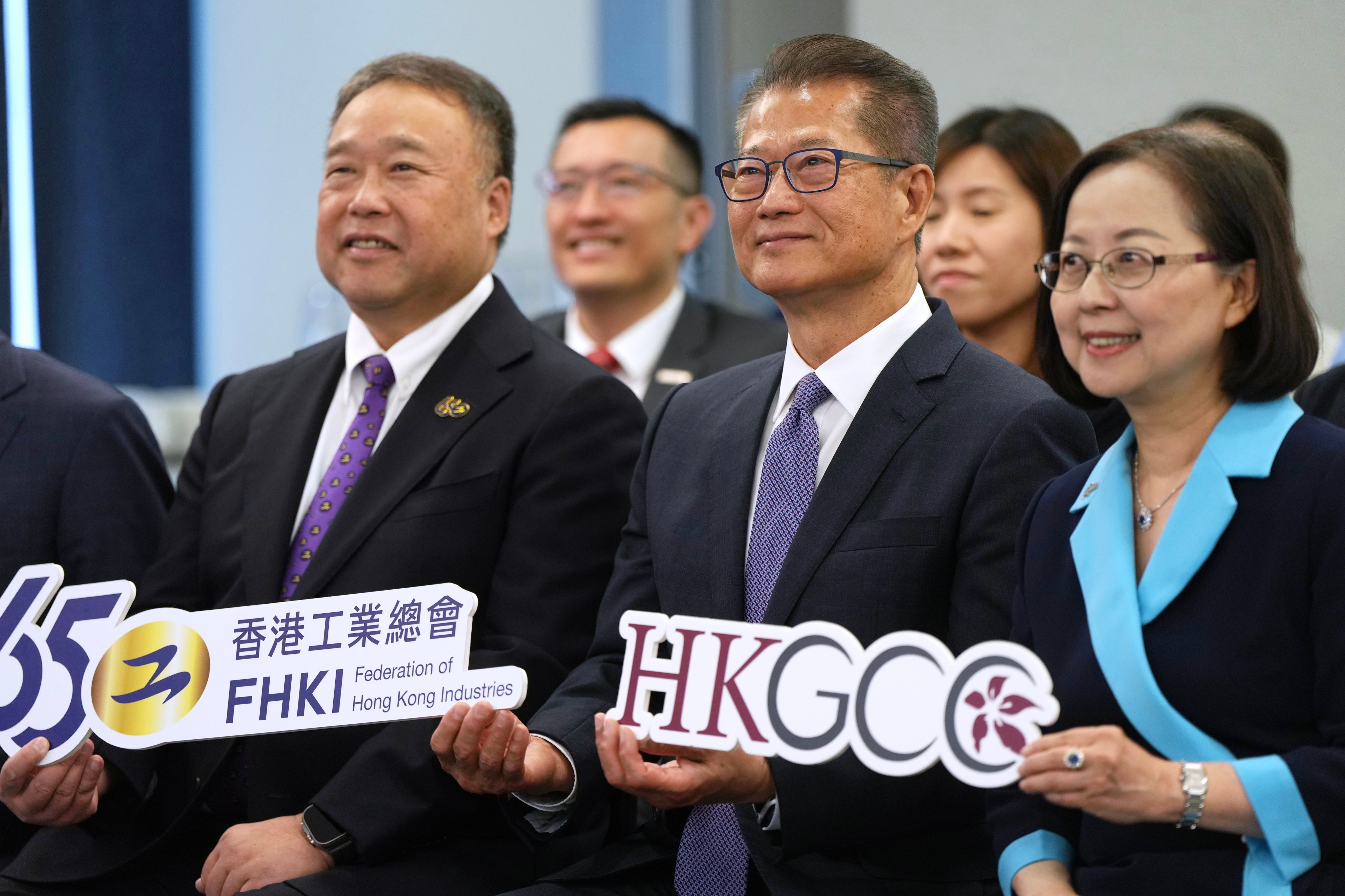 Financial Secretary Paul Chan Mo-po (centre) attends a summit on Islamic finance at United Centre in Admiralty on October 13, 2025. Photo: Sam Tsang