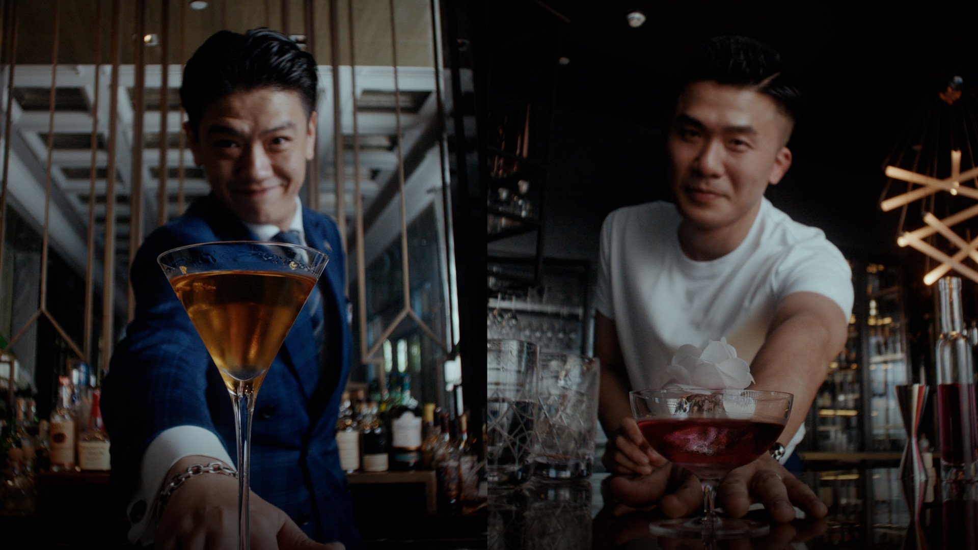 Tony Chen of The St Regis on the Bund, Shanghai, and Bob Xu of W Shanghai – The Bund create drinks inspired by their experiences in the city.