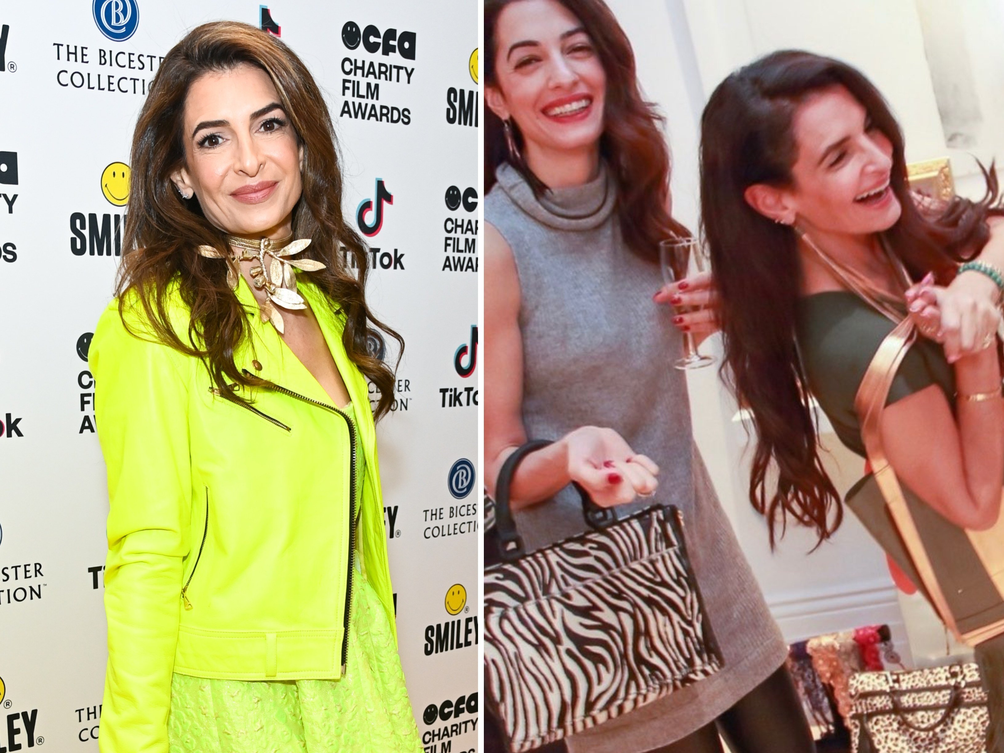 Tala Alamuddin is Amal Clooney’s lookalike younger sister, and the founder of Totally Tala. Photos: Getty Images, @talaalamuddin/Instagram