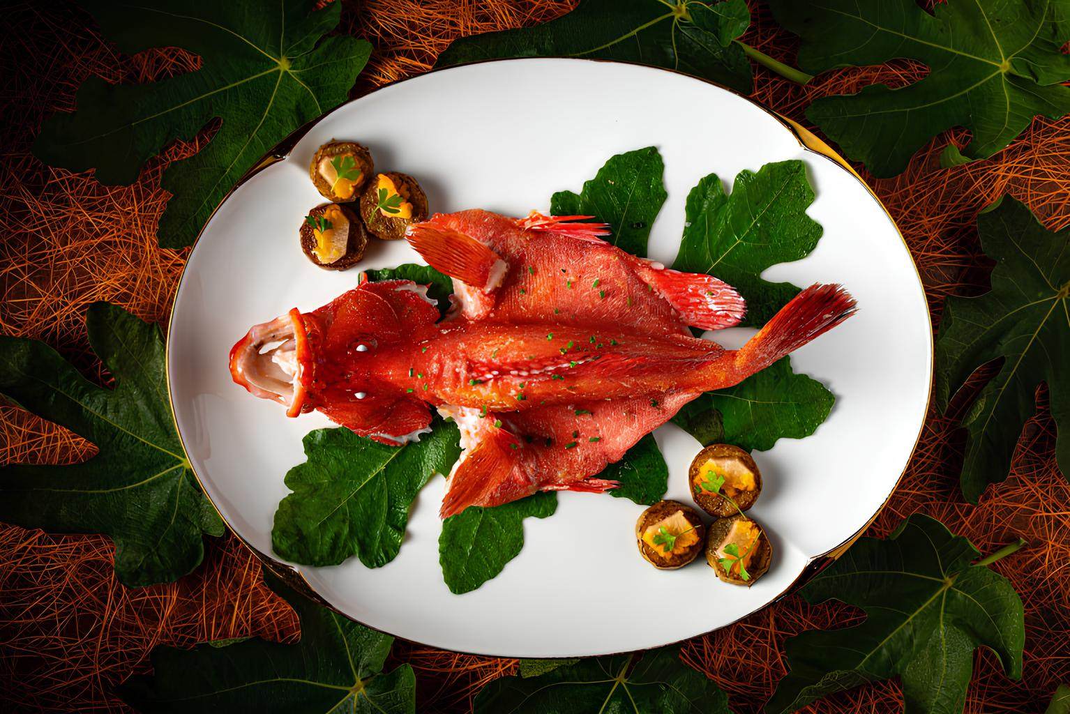 Steamed grouper with yellow fungus in fig leaf at Chef Tam’s Seasons in Wynn Palace, Macau. Photo: Chef Tam’s Seasons