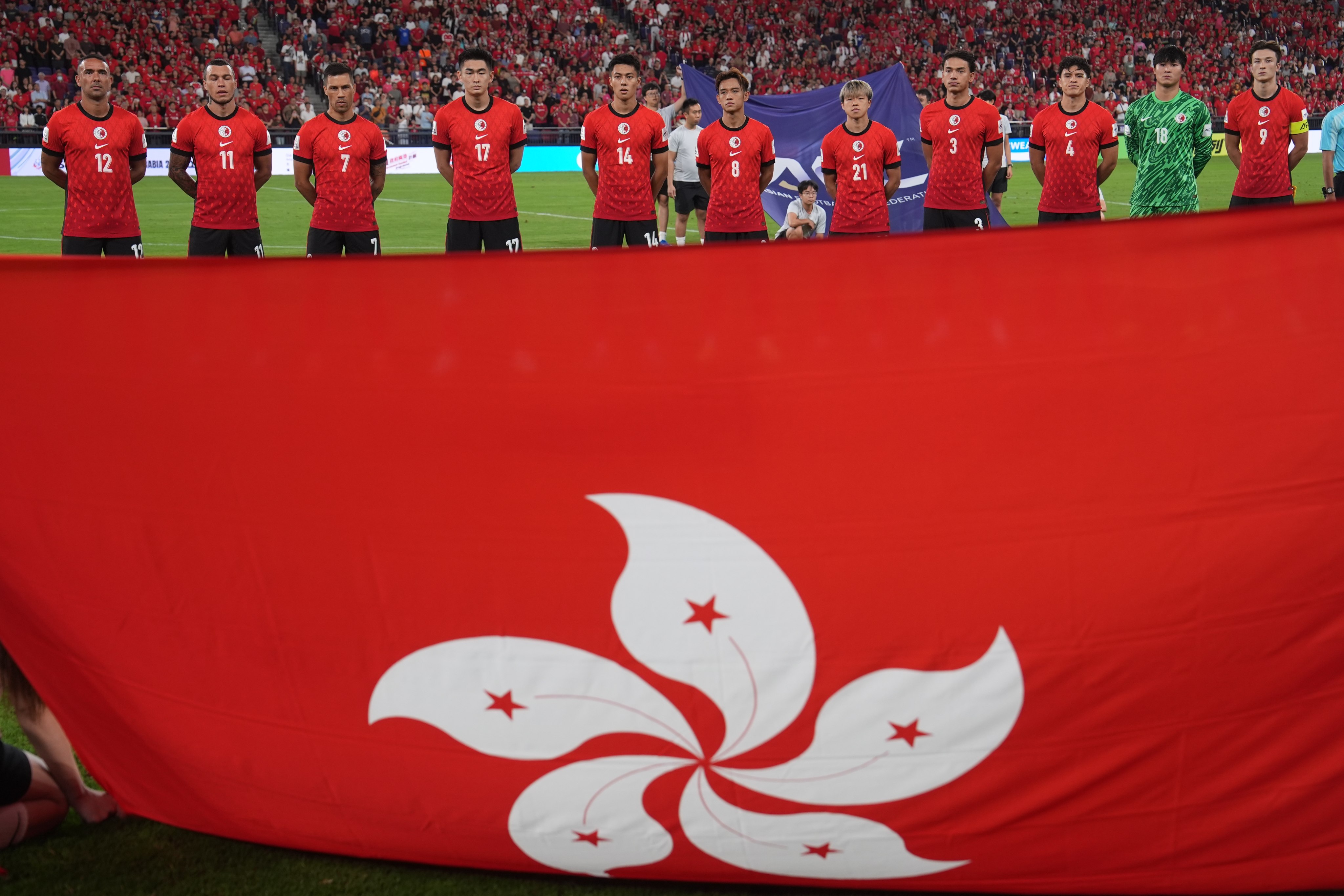 Hong Kong are 90 minutes away from reaching a second successive Asian Cup finals. Photo: Elson Li
