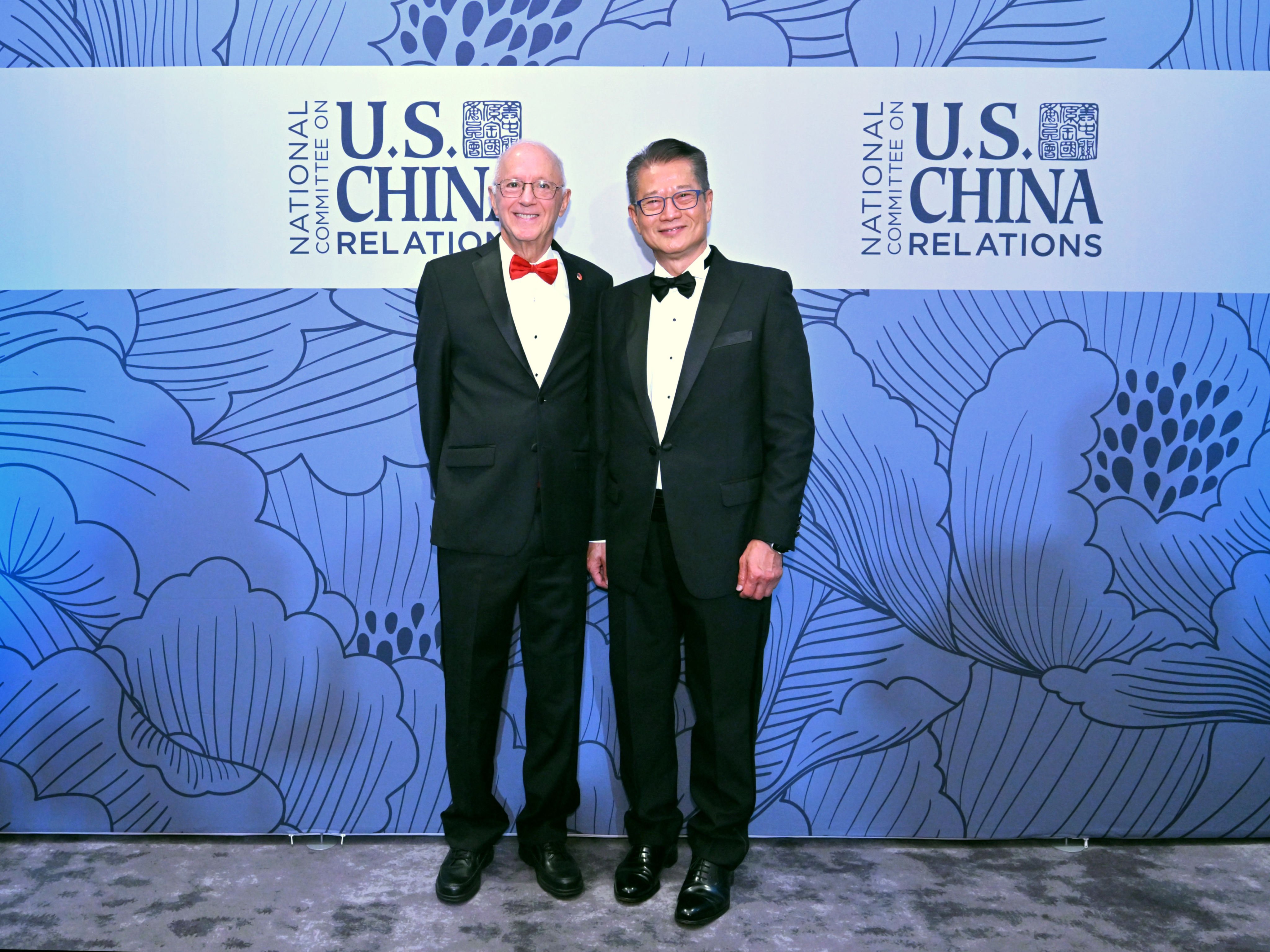 Finance chief Paul Chan (right) with NCUSCR president Stephen Orlins. Photo: Handout