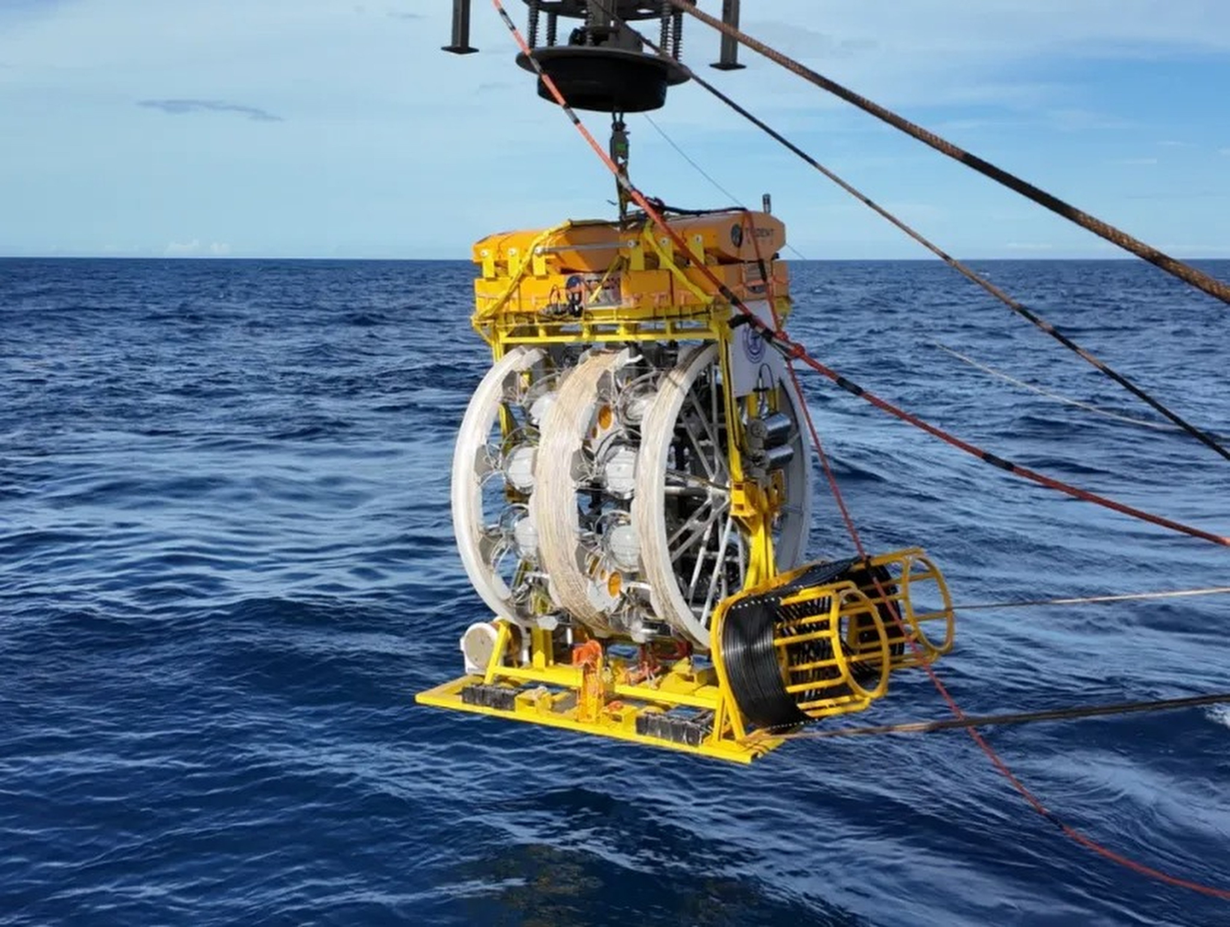 The Subsea Precision Instrument Deployer with Elastic Releasing (Spider) on its recent sea trial at an undisclosed location in the South China Sea. Photo: Handout