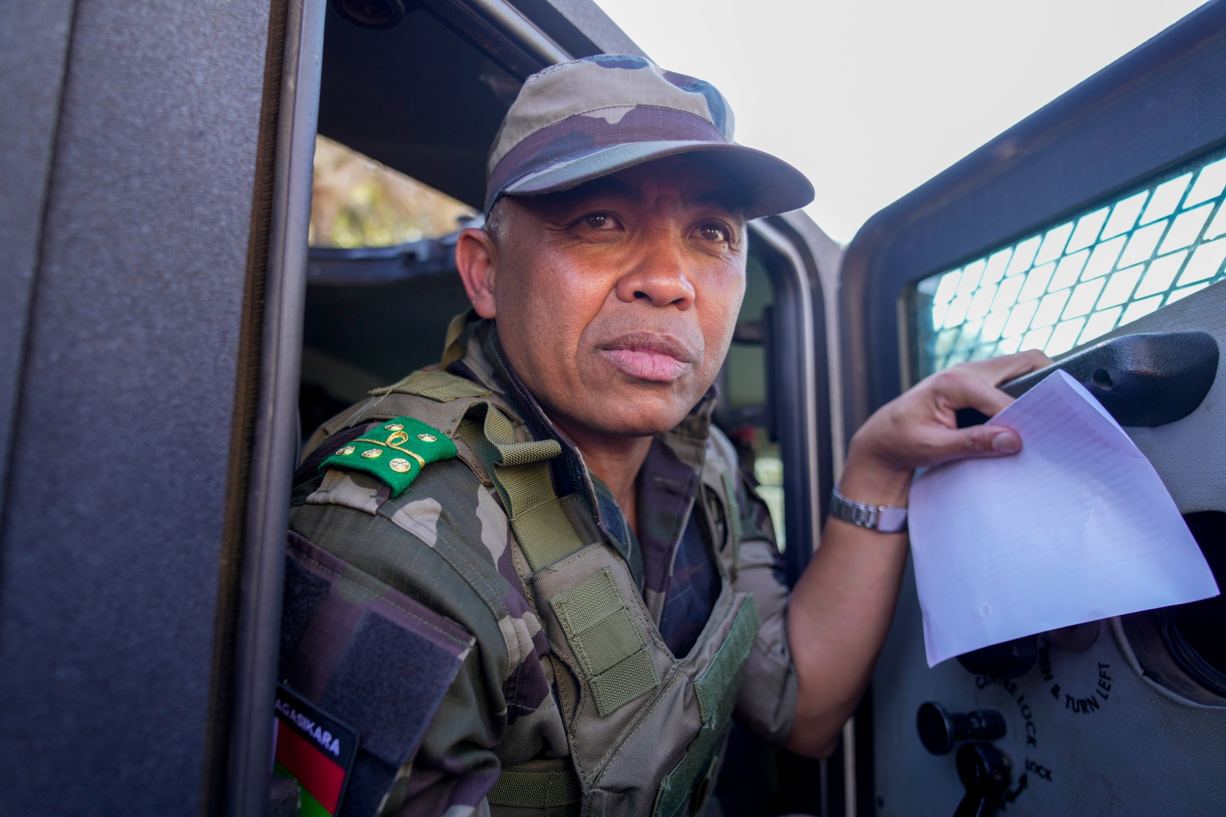 CAPSAT military unit commander Colonel Michael Randrianirina and his troops took control of the presidency on Tuesday. Photo: AP