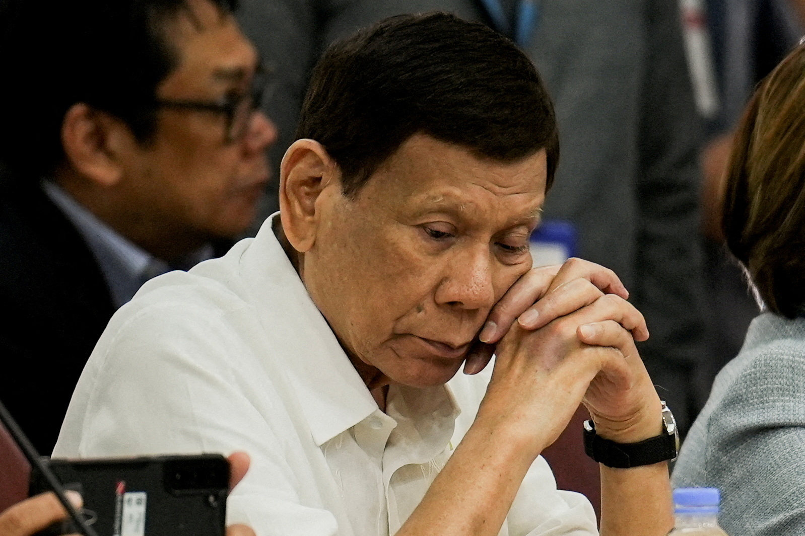 Former Philippine president Rodrigo Duterte attends the House Quad Committee hearing investigating his administration’s war on drugs, at the House of Representatives, in Quezon City, the Philippines, in November 2024. Photo: Reuters