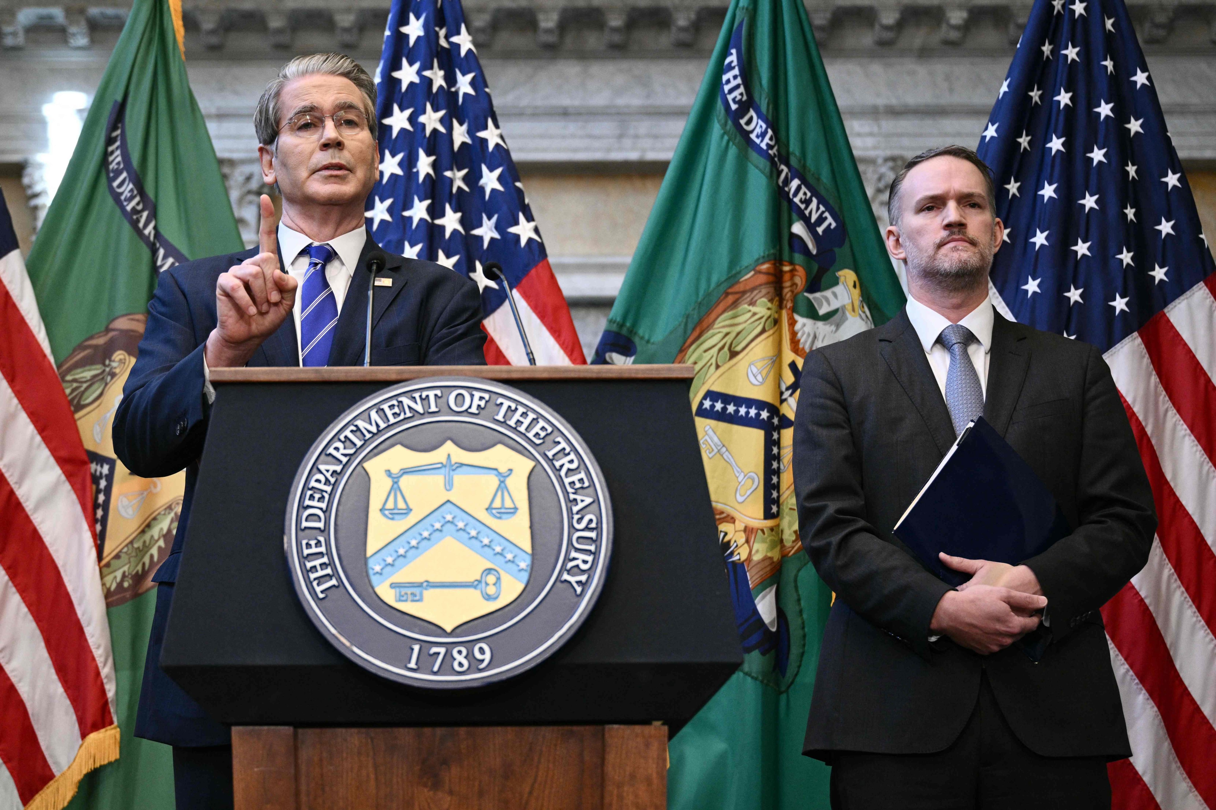 US Treasury Secretary Scott Bessent called China’s rare earth export controls proof Beijing is an “unreliable partner” at a recent press conference. Photo: AFP