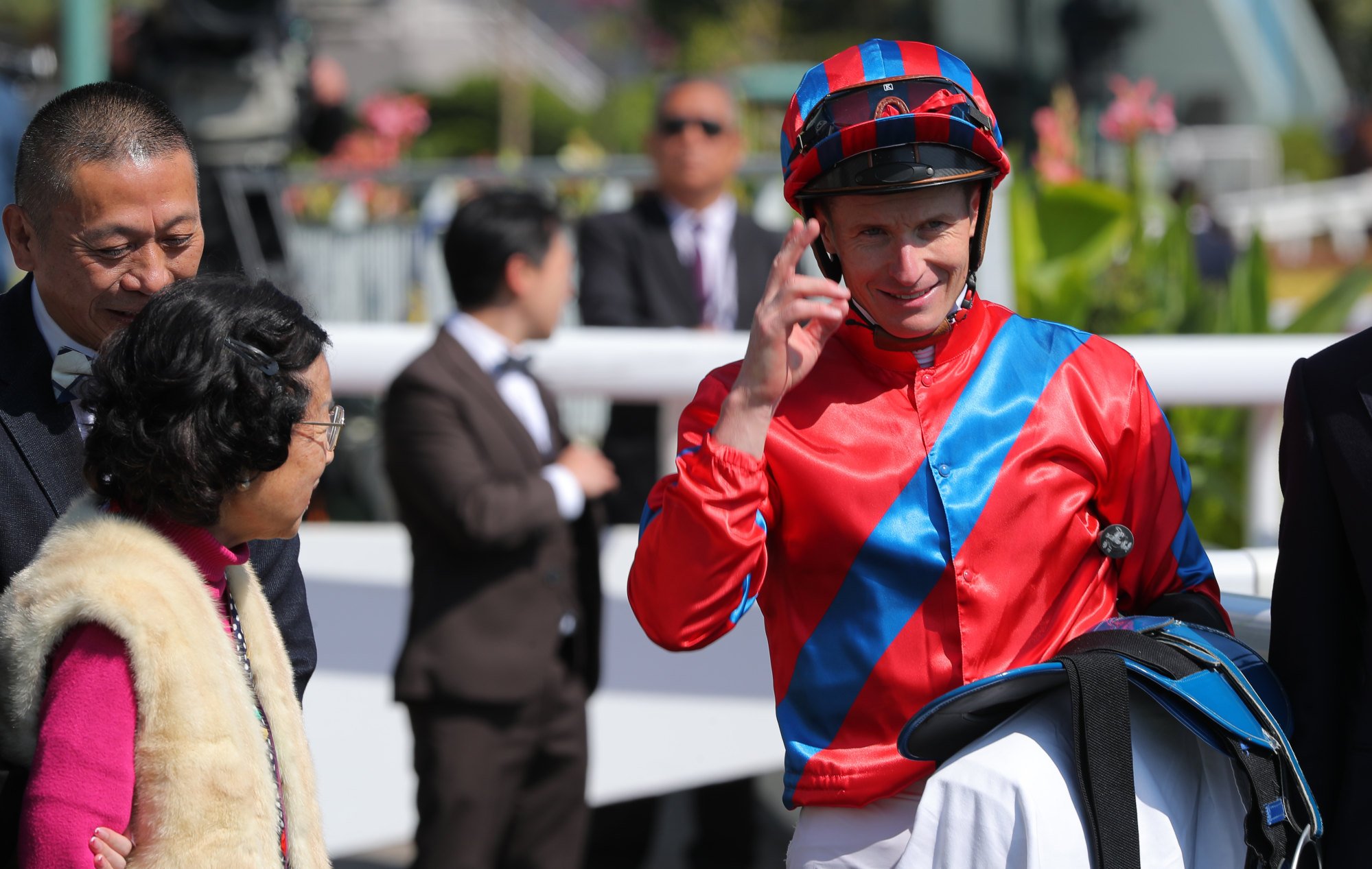 James McDonald enjoys a Sha Tin winner earlier this year.