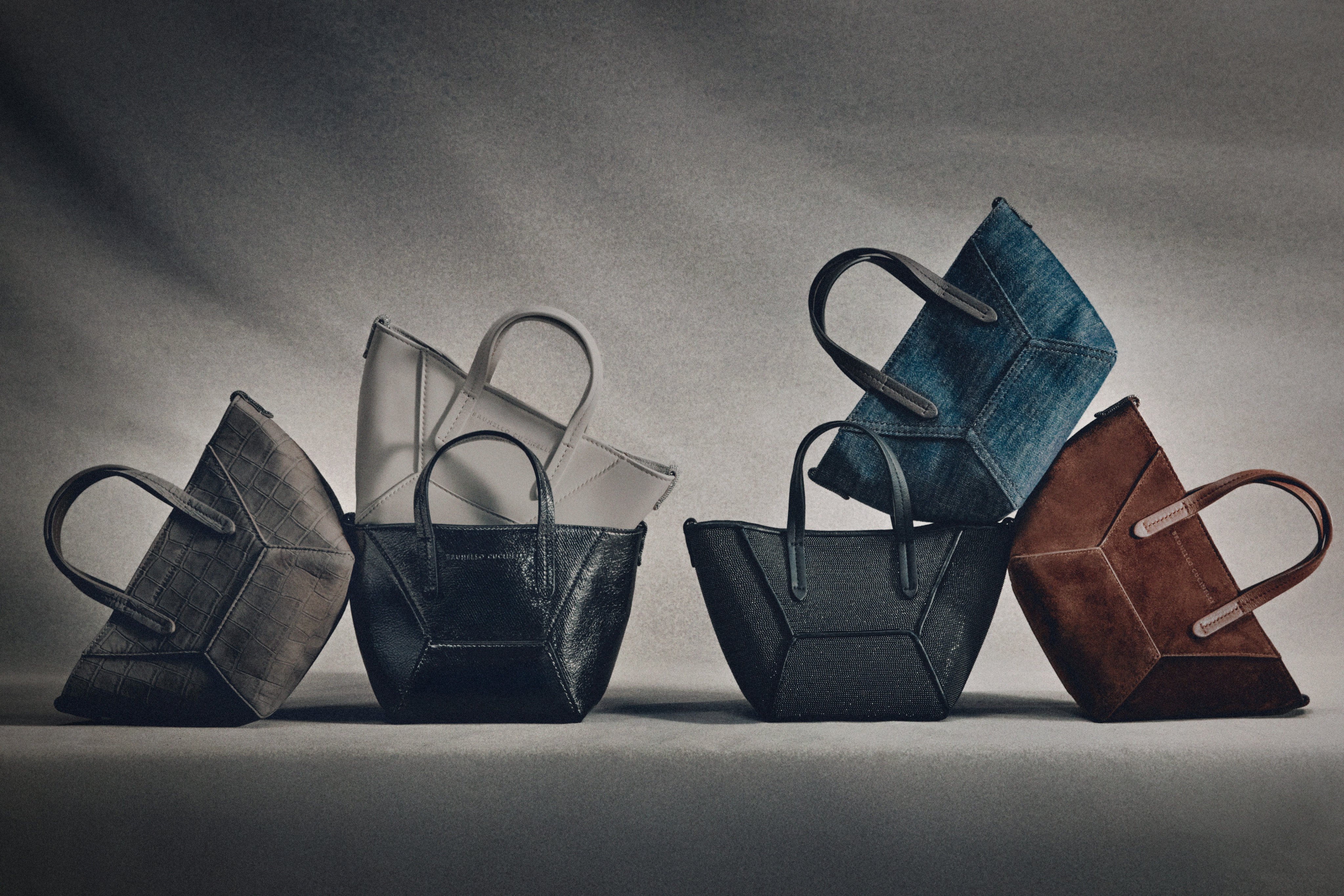 Brunello Cucinelli’s BC Duo bag is gorgeously geometric. Photo: Handout