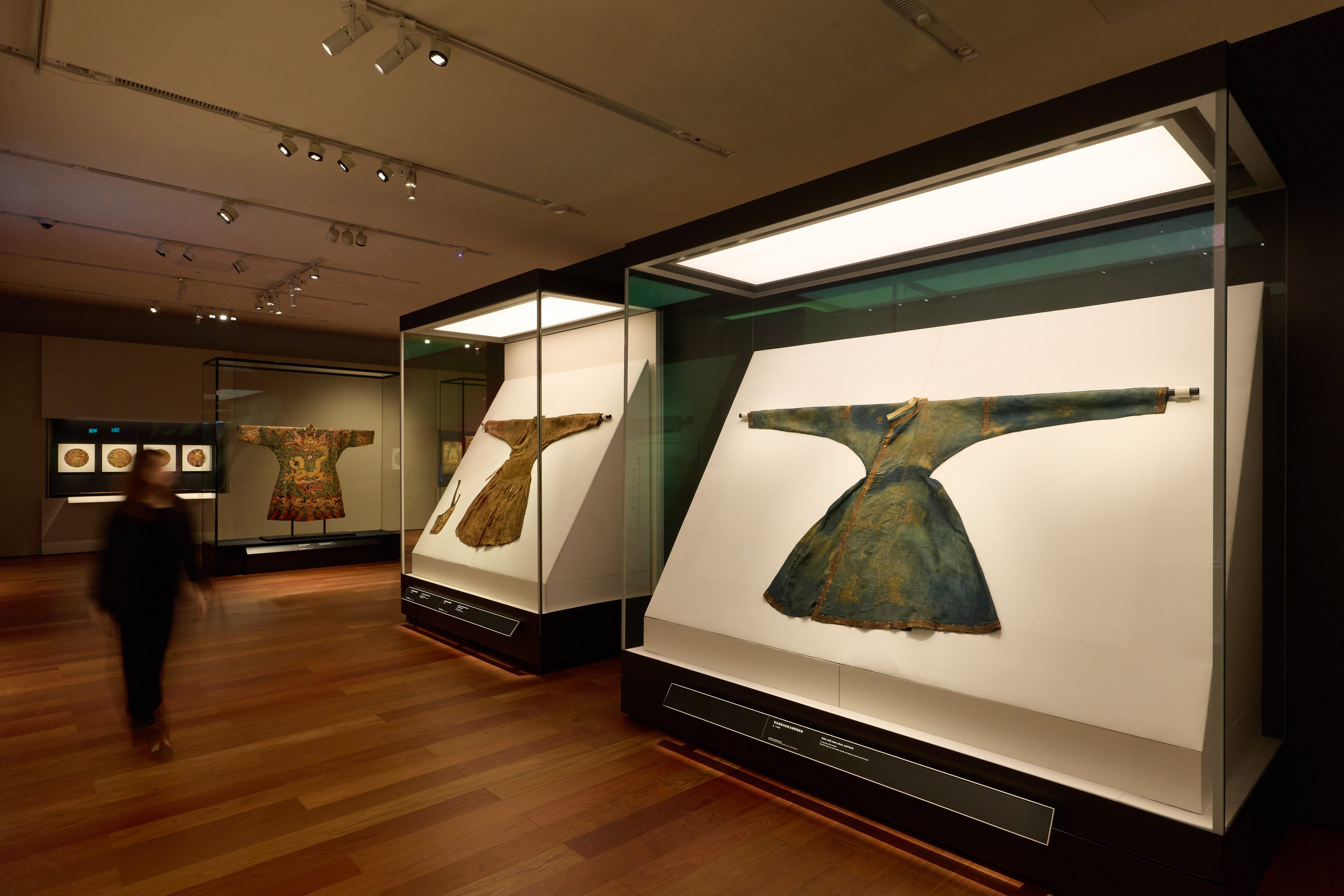 Robes on display in the “A History of China in Silk: The Chris Hall Collection” exhibition. Photo: courtesy Hong Kong Palace Museum