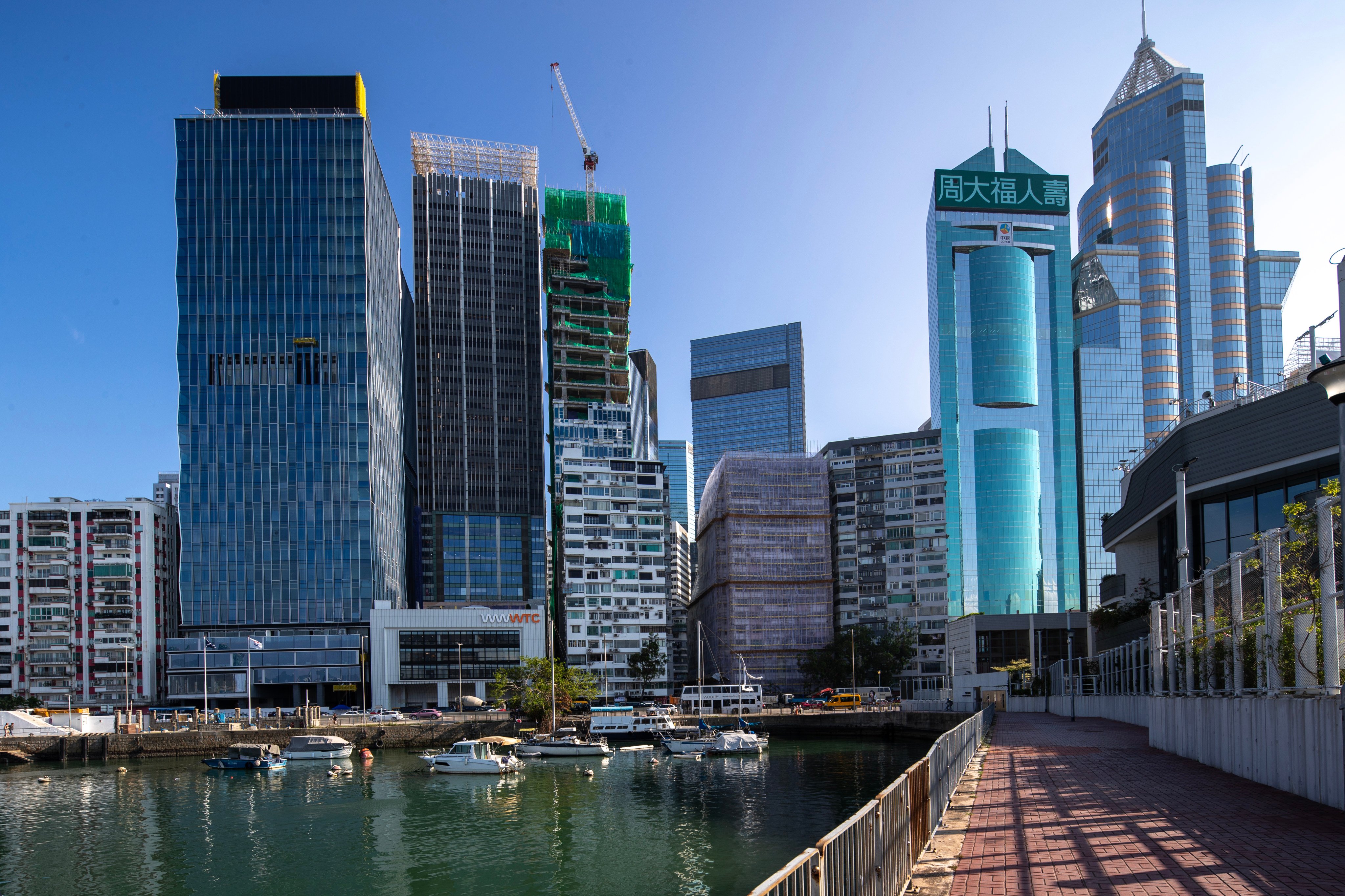 One Causeway Bay (left) office tower in Causeway Bay on October 17, 2025. Photo: Robert Ng