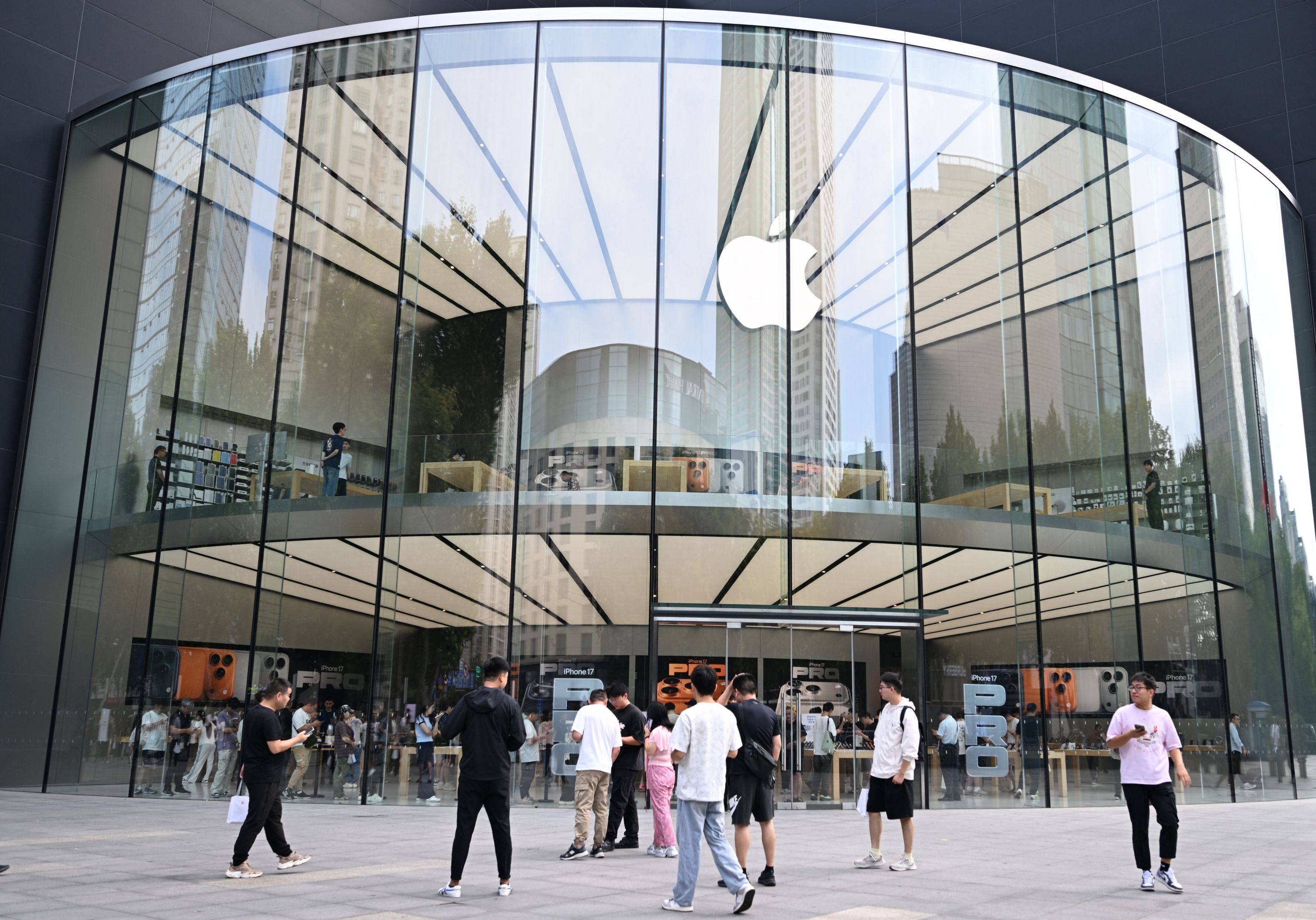 An Apple store in Nanjing, eastern China’s Jiangsu province. Photo: AFP