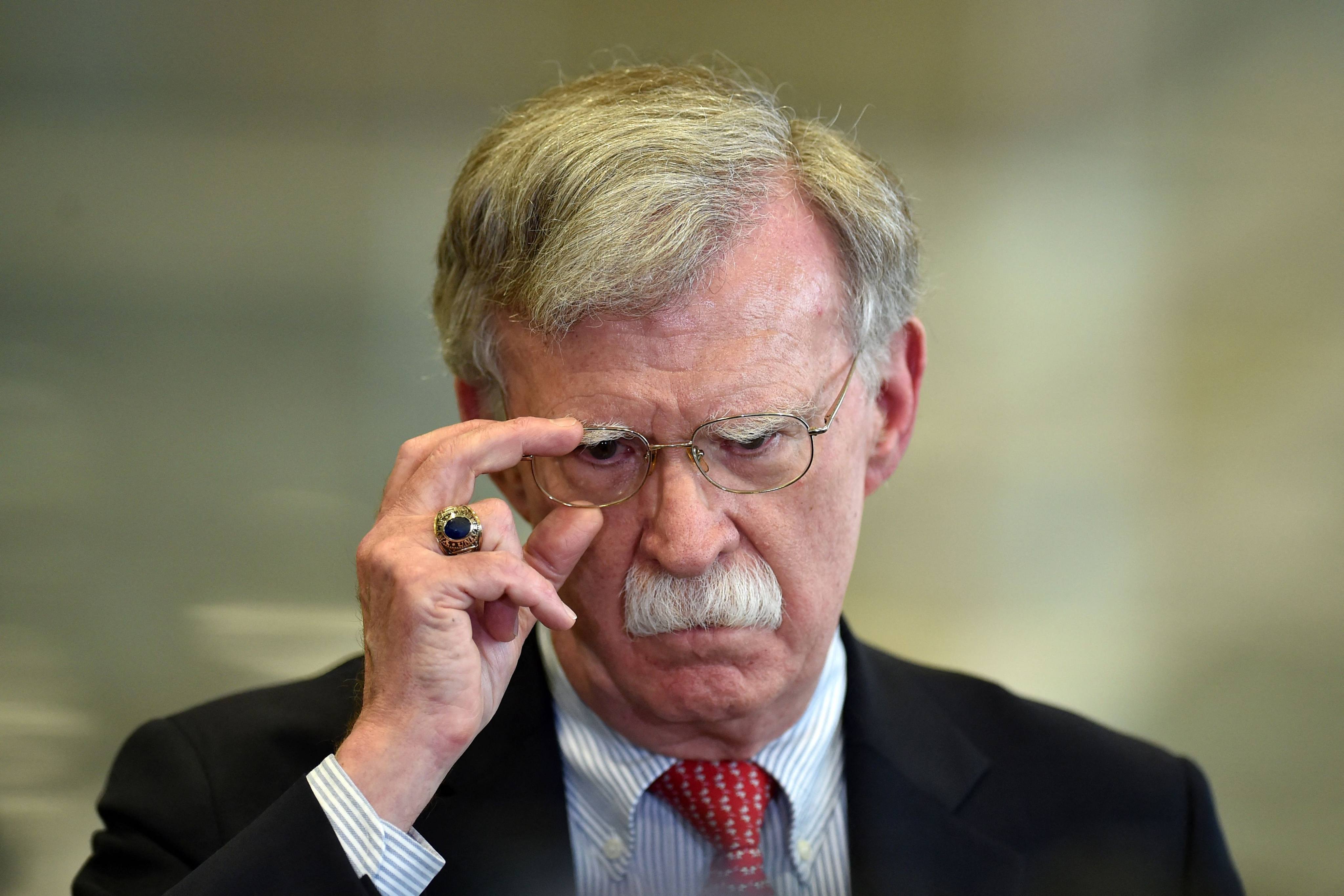 Then US National Security Adviser John Bolton in 2019. File photo: AFP