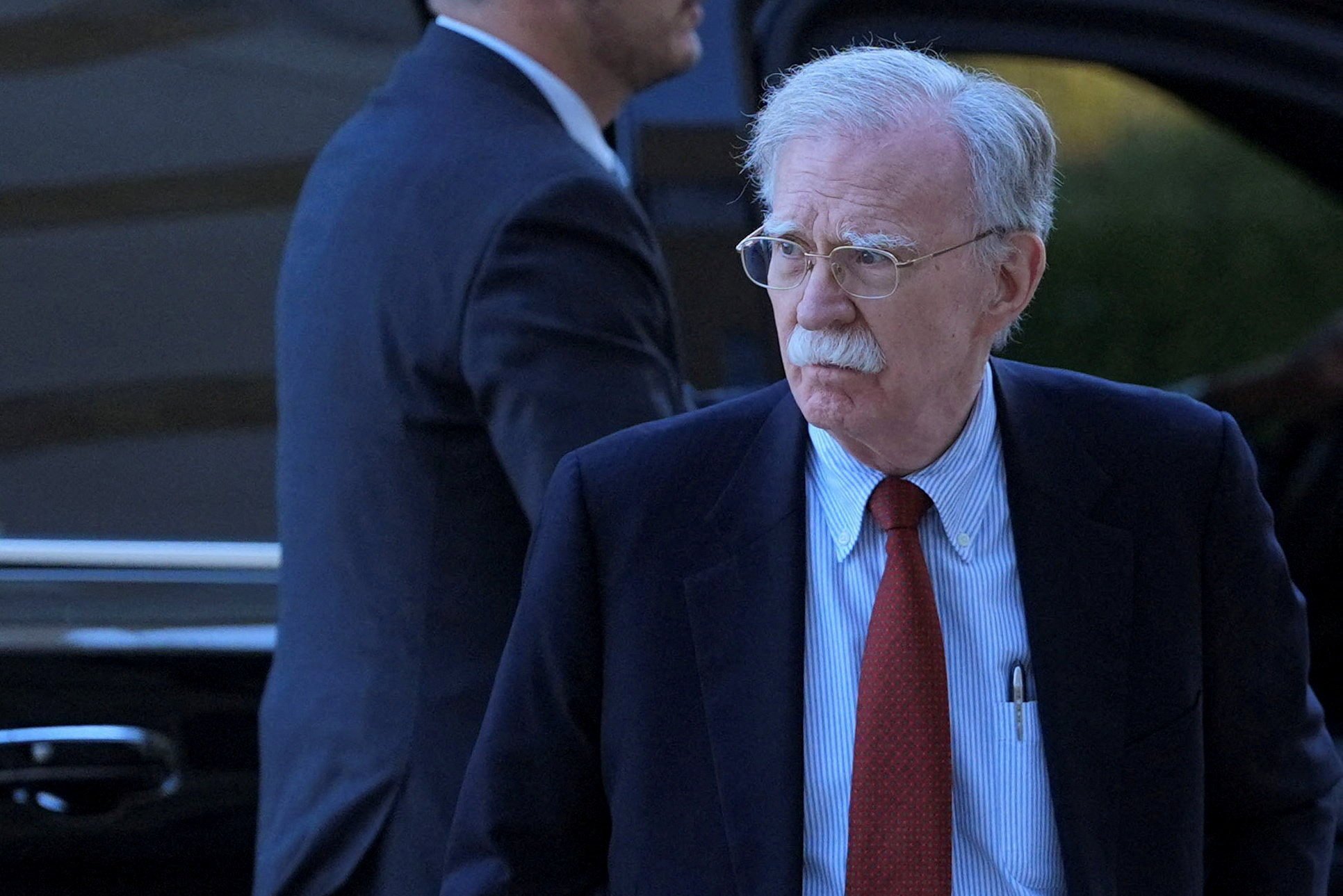 Former White House national security adviser John Bolton arrives at a US District Court in Maryland, to surrender and face an initial appearance on charges of mishandled classified information. Photo: Reuters