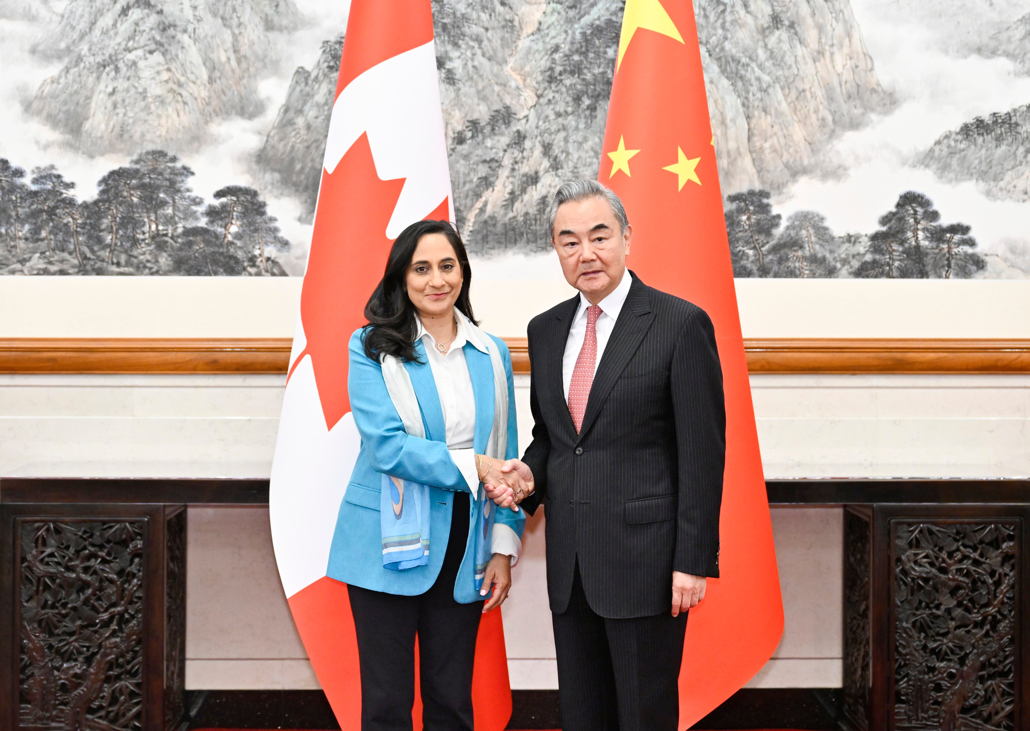 Chinese Foreign Minister Wang Yi has described Canadian counterpart Anita Anand’s visit to Beijing as a “fresh start” for ties. Photo: Xinhua