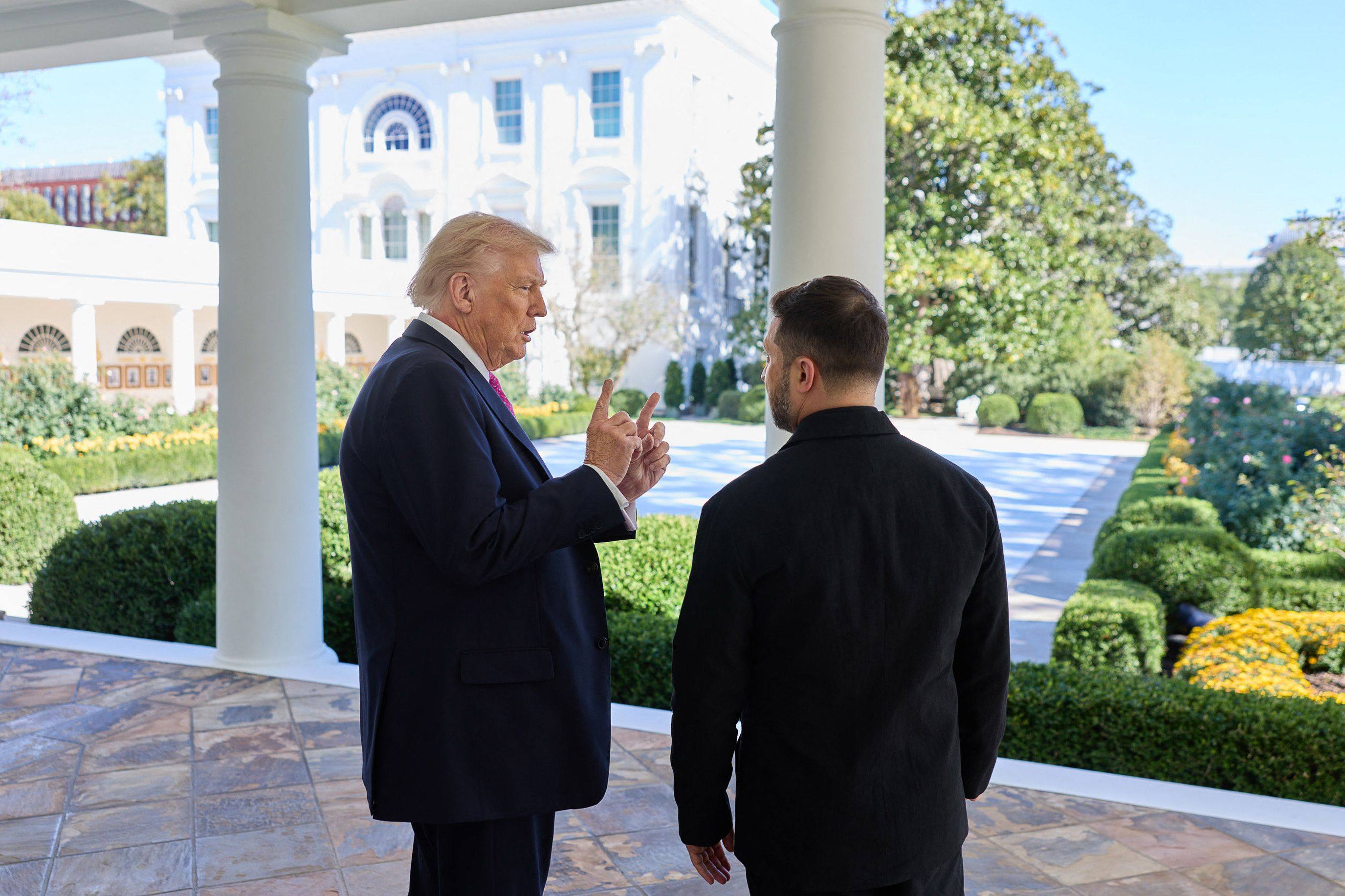 US President Donald Trump speaking with Ukraine’s President Volodymyr Zelensky at the White House on Friday. Photo: Ukrainian Presidential Press Service via AFP