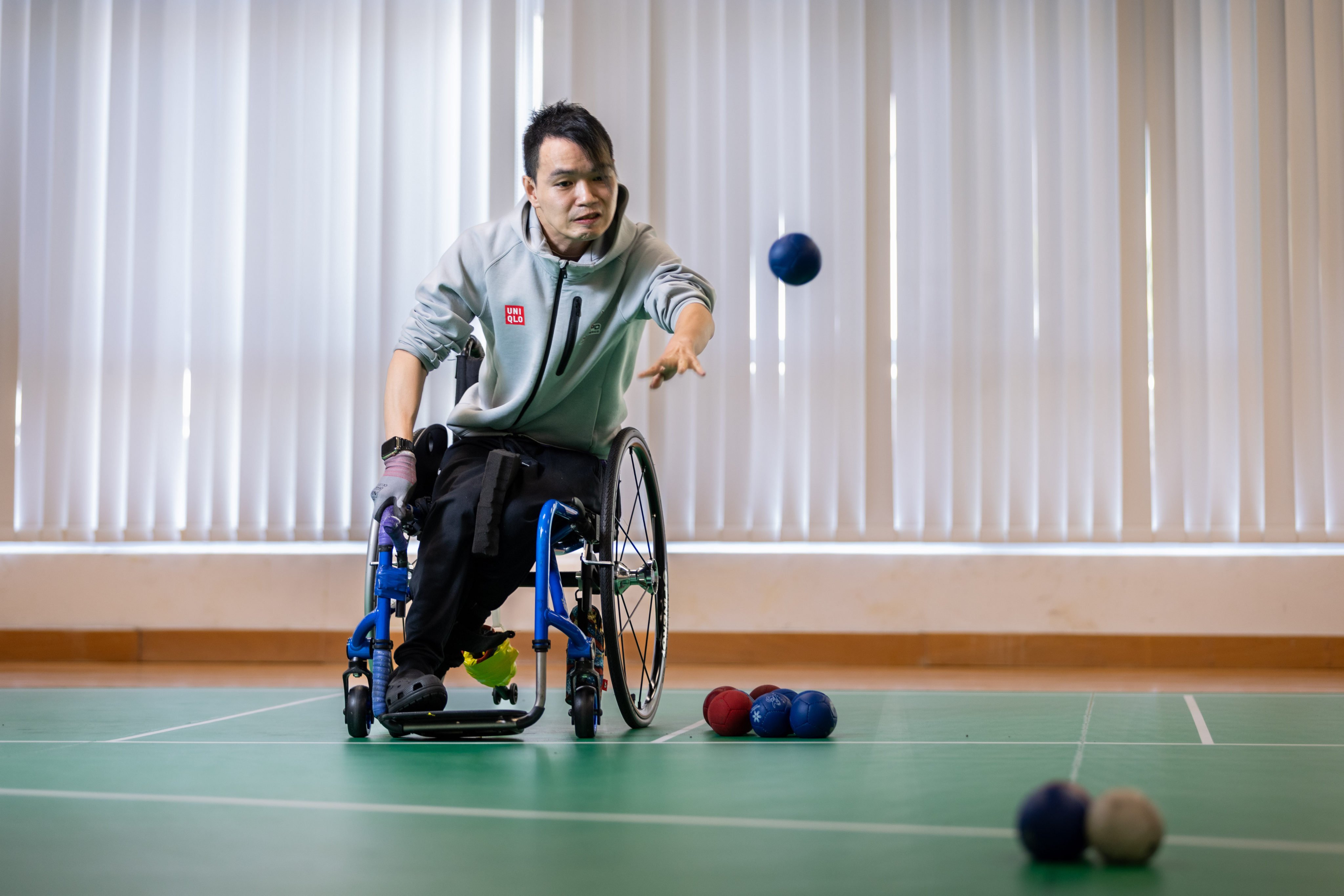 Paralympian John Loung has spent more than two decades mastering boccia. Photo: Kong Yat-pang