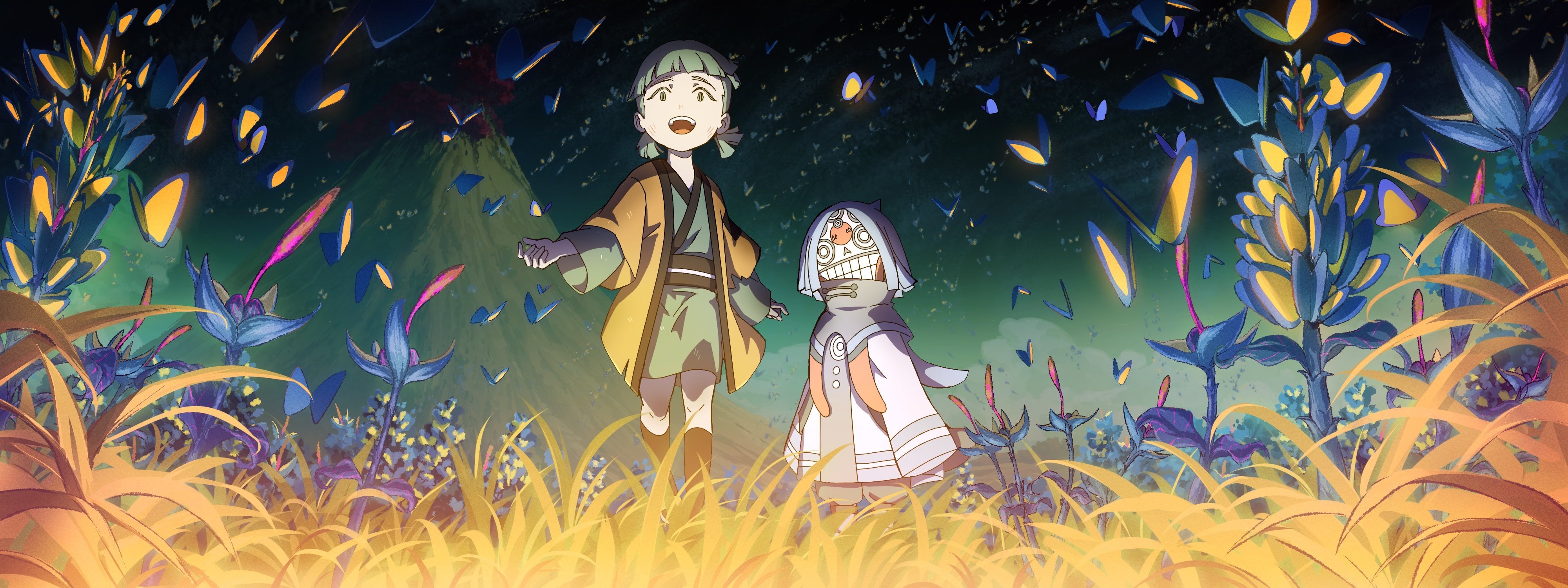 Yuri (left, voiced by Christy Choi) and the spirit Gudo (Chung Suet-ying) in a screen grab from Another World, a new Hong Kong animation written and produced by Polly Yeung and directed by Tommy Ng. Photo: Edko Films